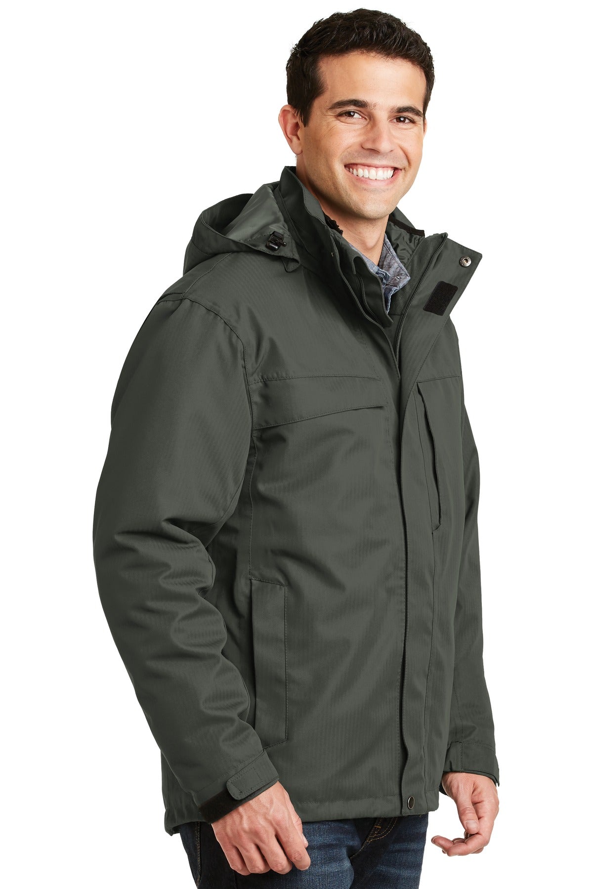 Spruce Green Port Authority Herringbone 3-in-1 Parka. J302