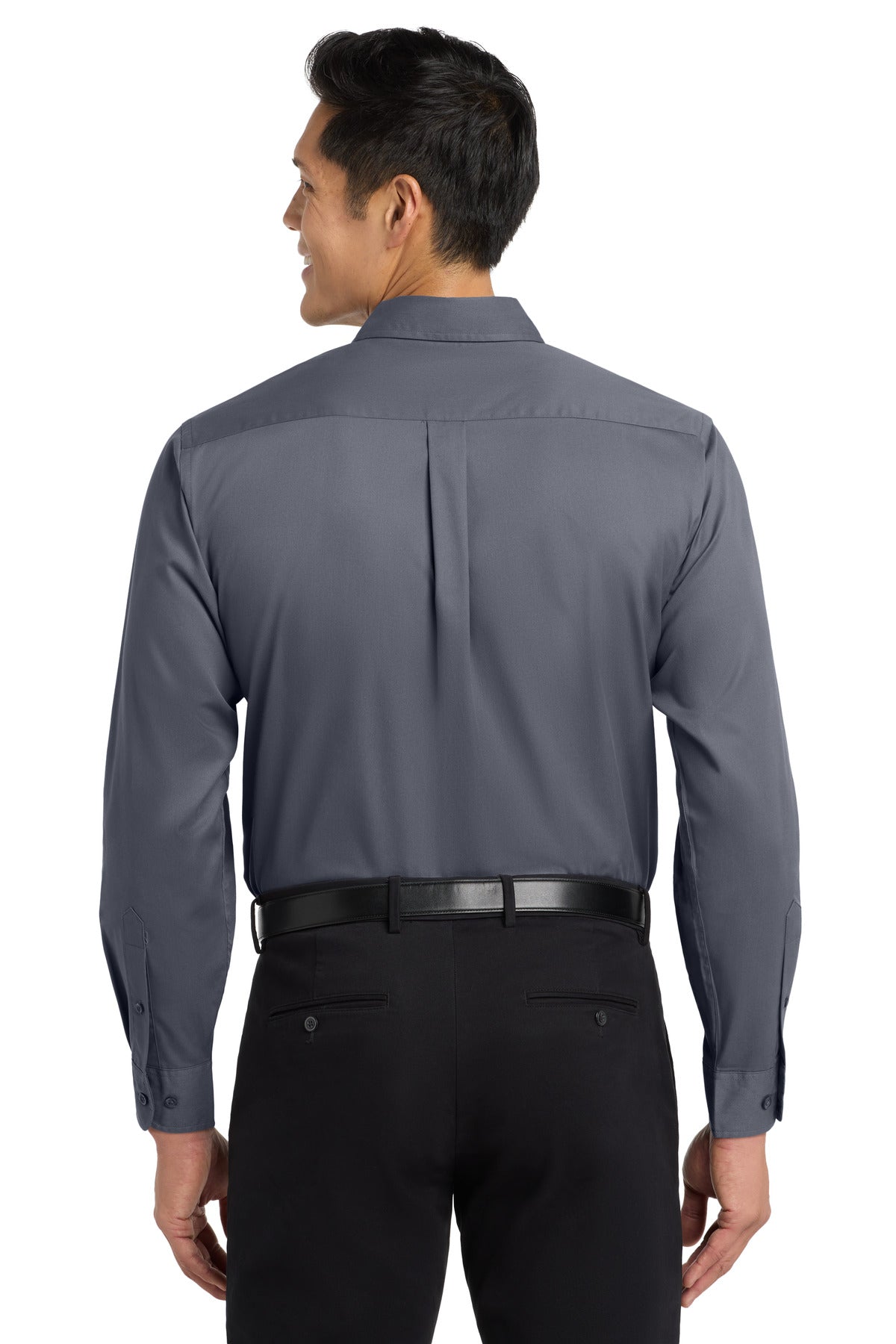 Steel Grey Port Authority Extended Size Long Sleeve Easy Care Shirt S608ES