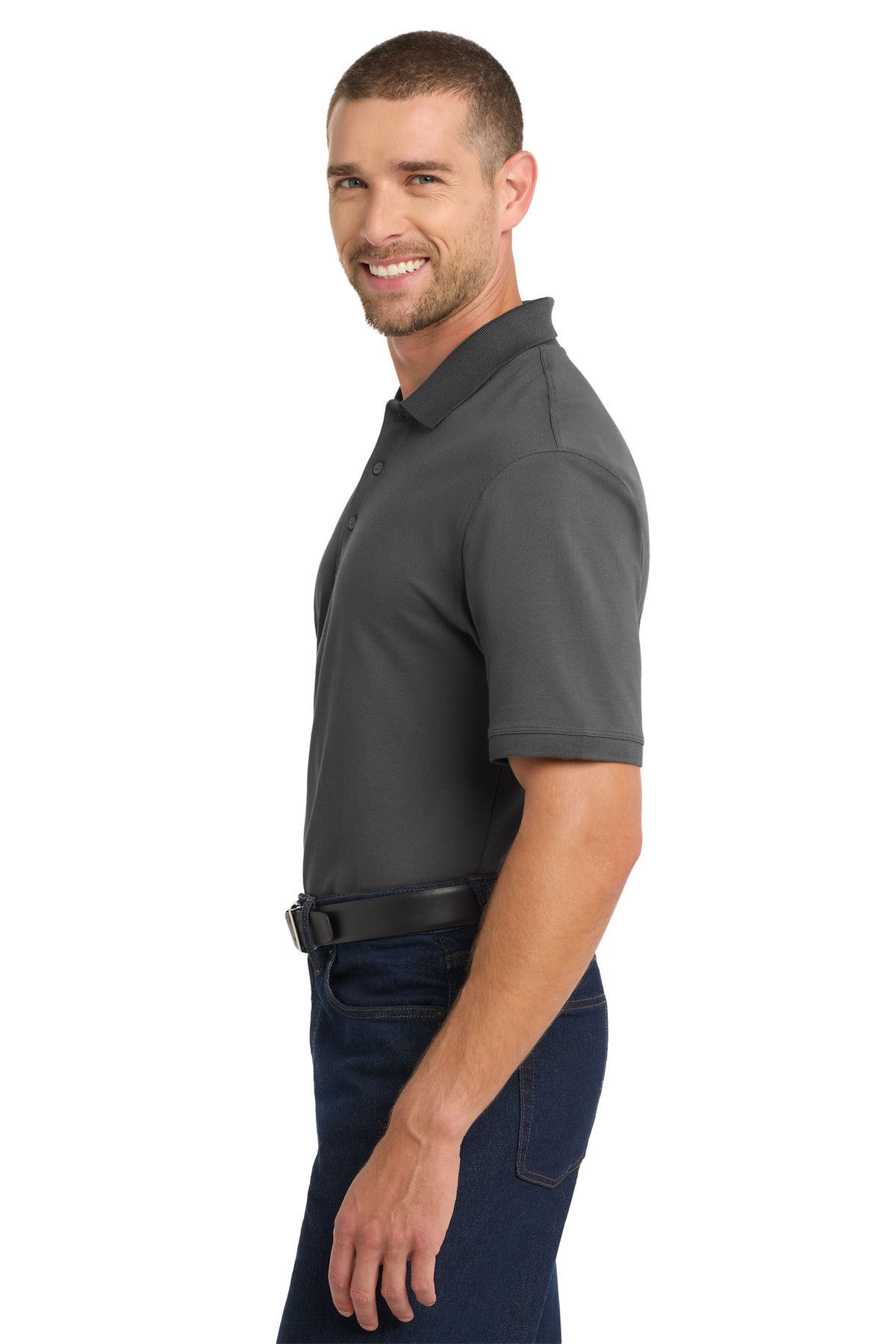 Sterling Grey Port Authority EZCotton Polo. K8000