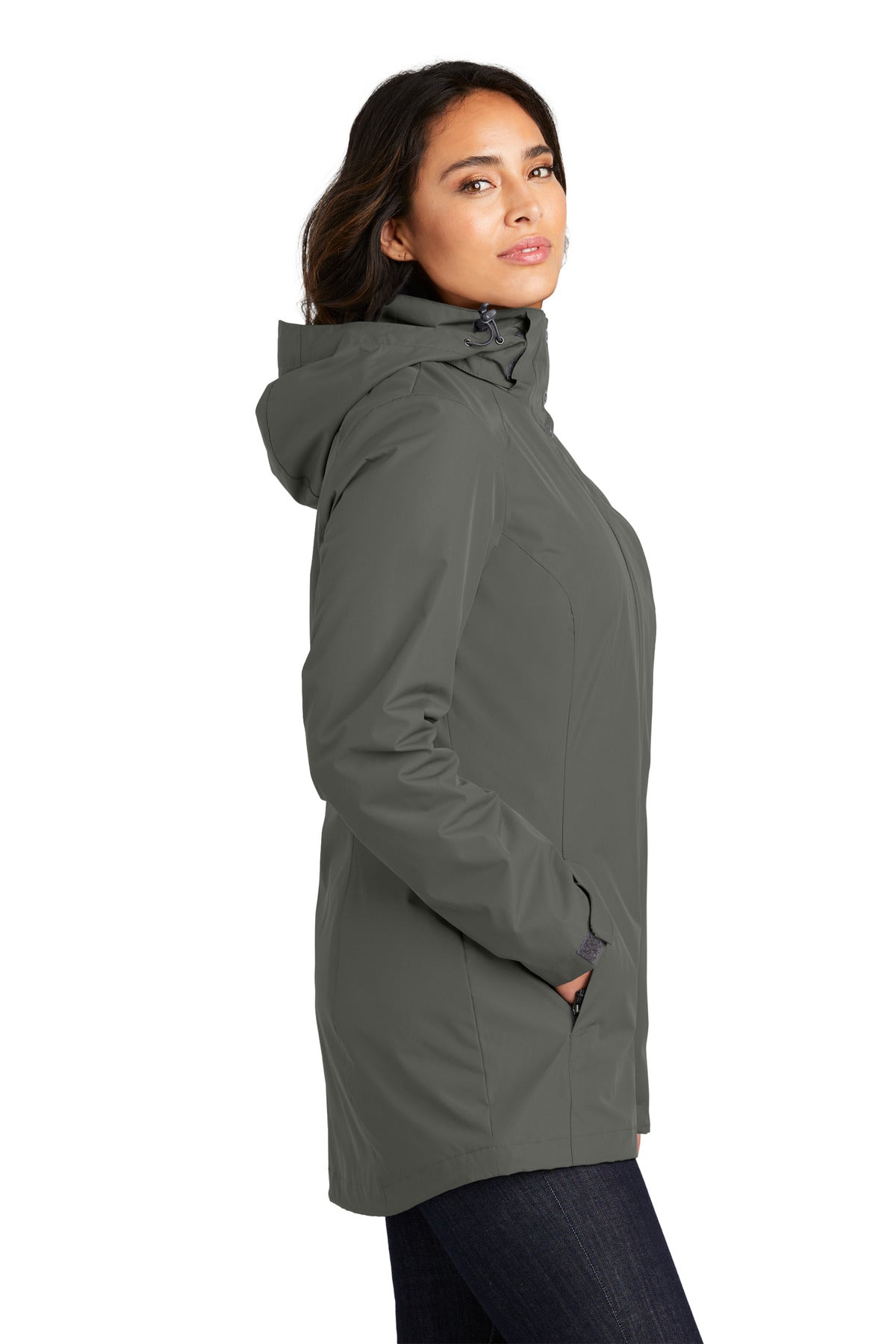 StormGrey Port Authority Women's All-Weather 3-in-1 Jacket L123