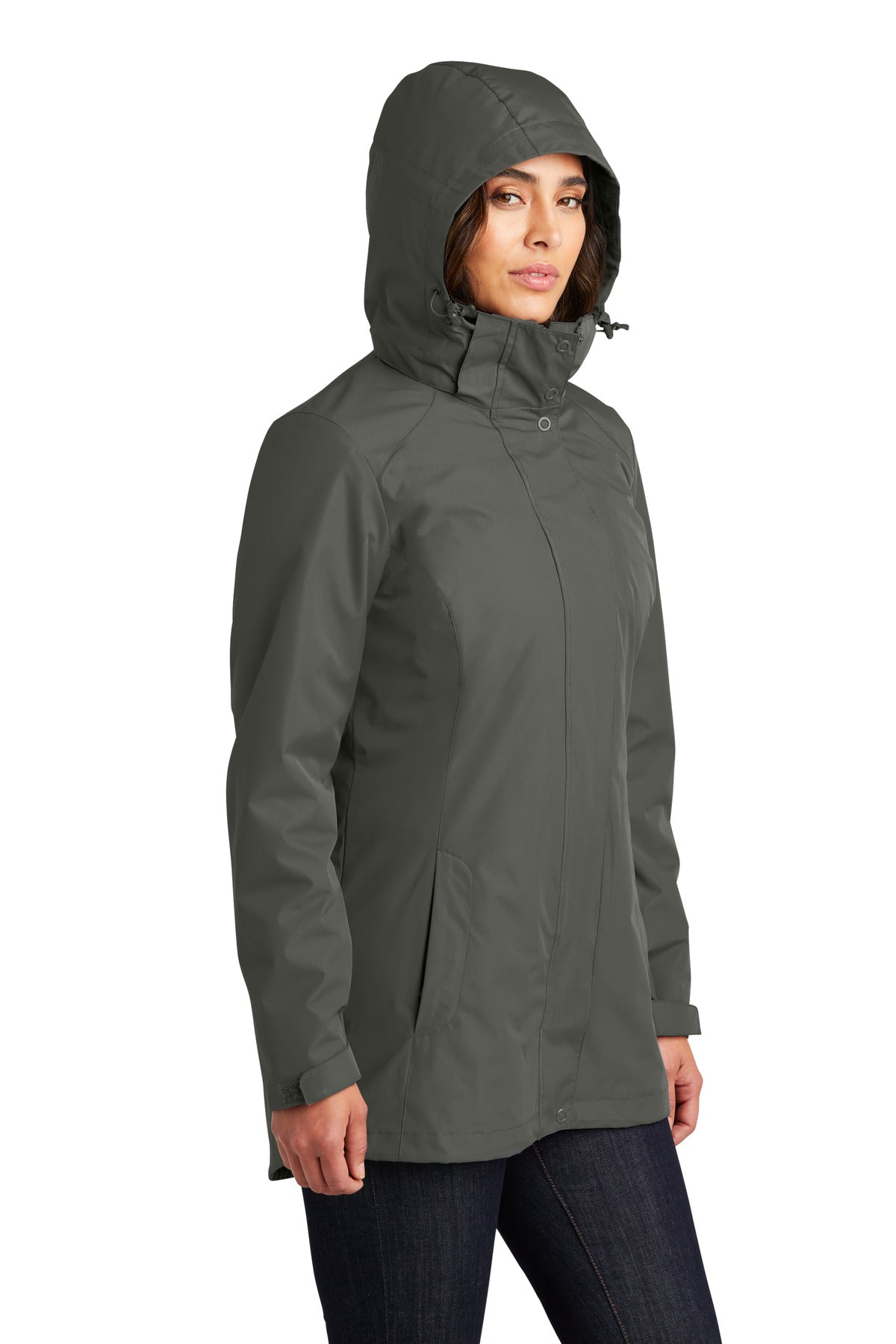 StormGrey Port Authority Women's All-Weather 3-in-1 Jacket L123