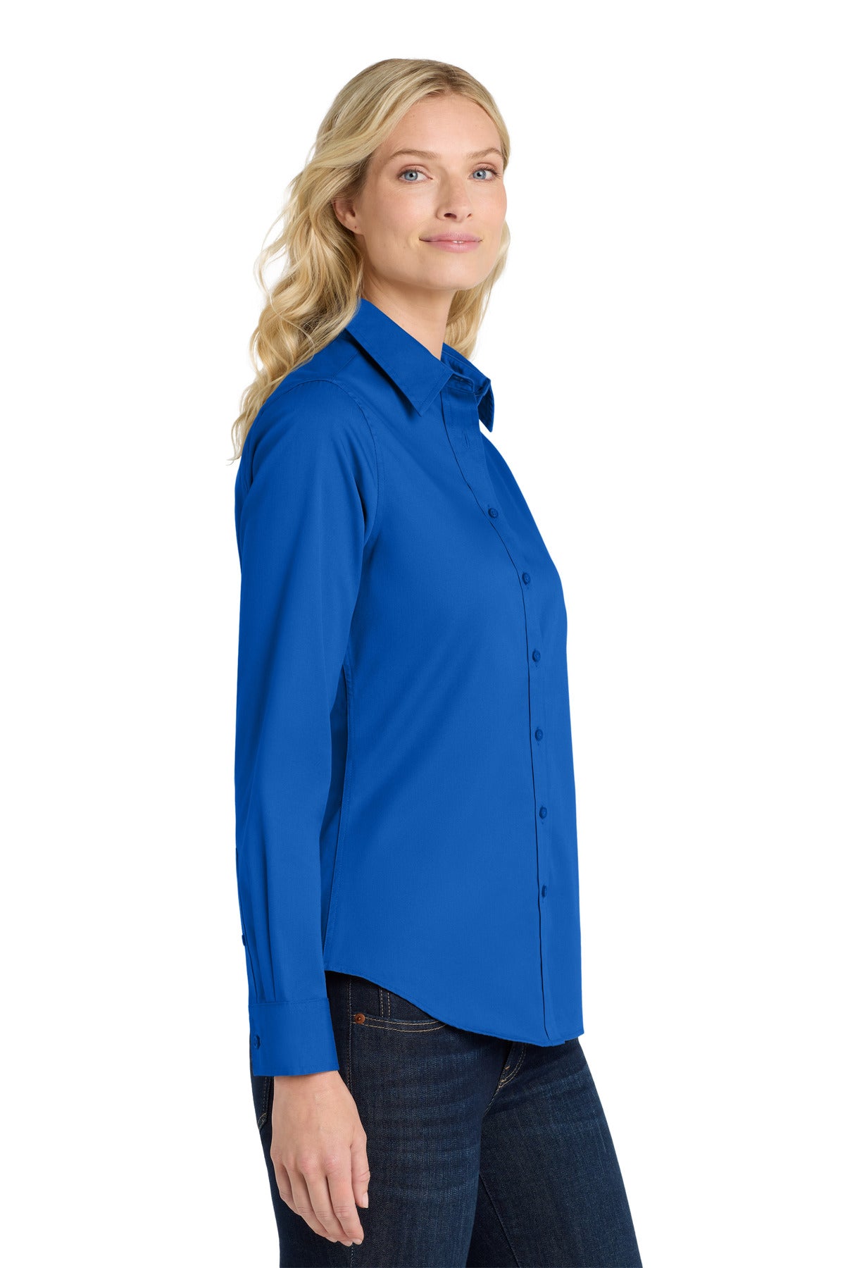 Strong Blue Port Authority Women's Long Sleeve Easy Care Shirt. L608