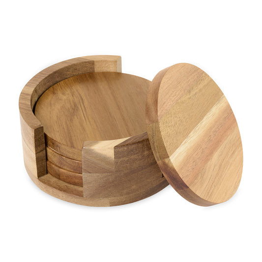 Wood La Cuisine Coaster Set