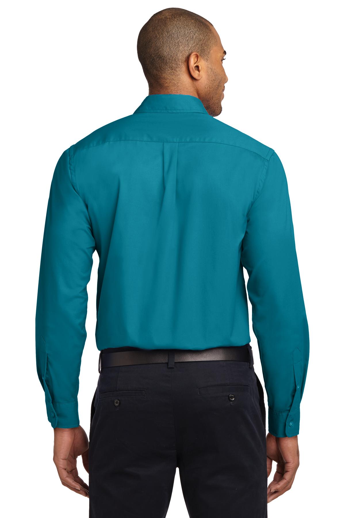 Teal Green Port Authority Extended Size Long Sleeve Easy Care Shirt S608ES