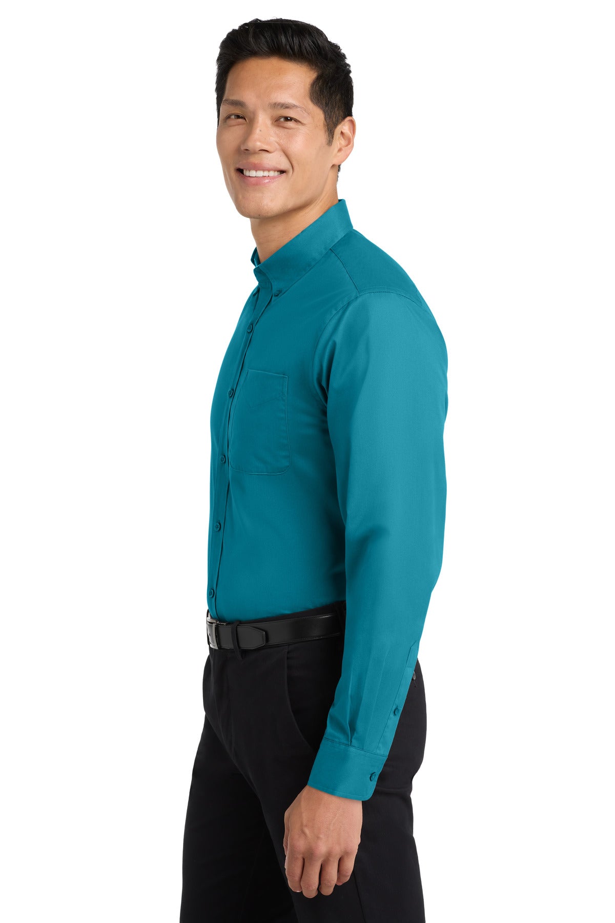 Teal Green Port Authority Extended Size Long Sleeve Easy Care Shirt S608ES