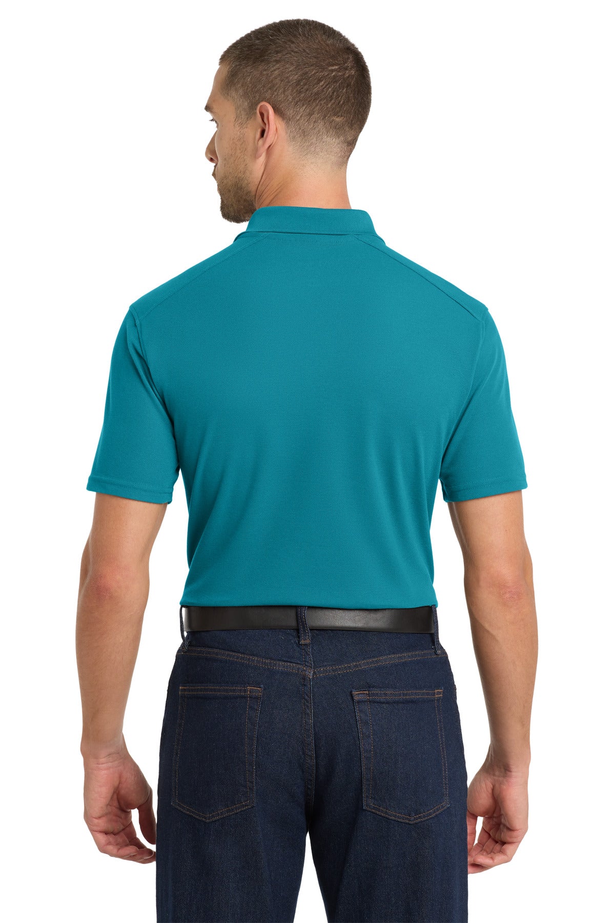 Teal Port Authority EZPerformance Pique Polo. K600