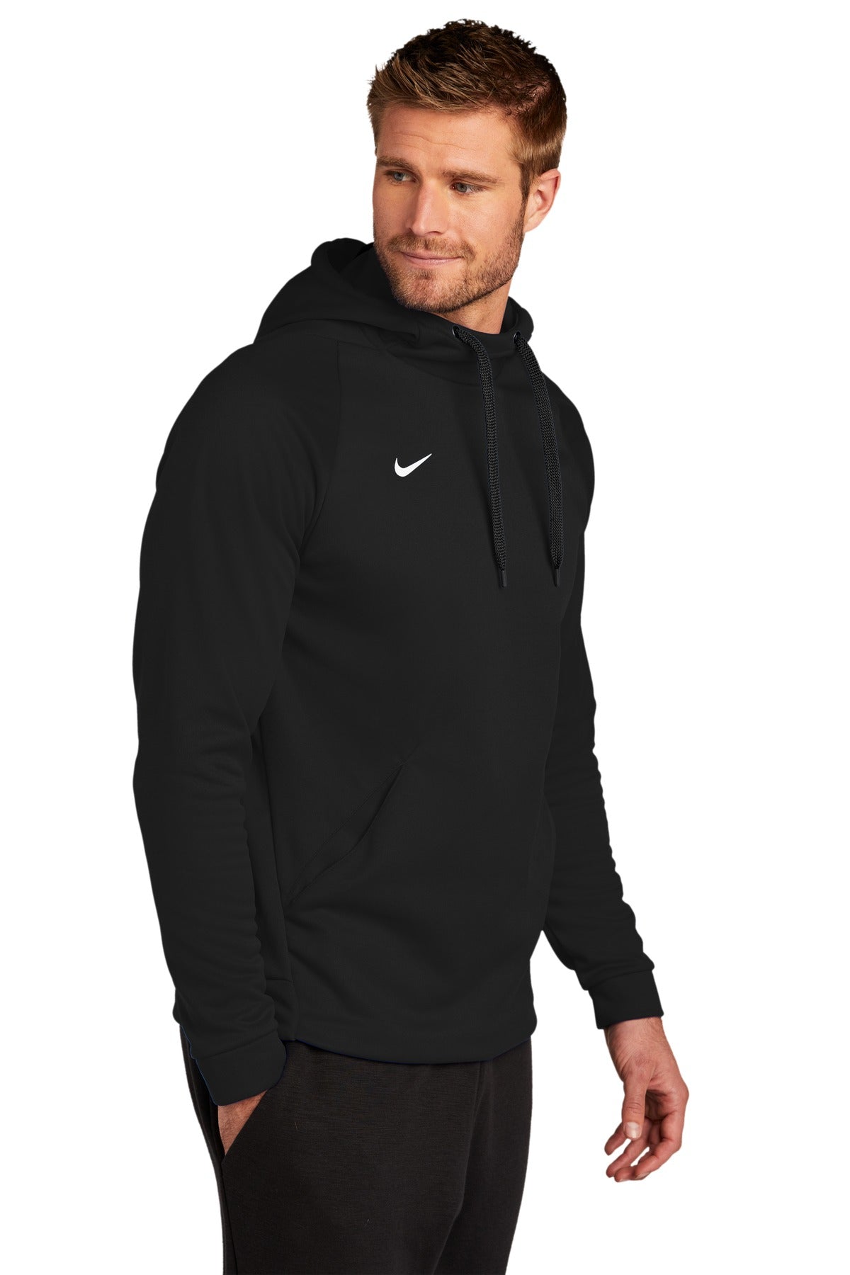 Team Black Nike Therma-FIT Pullover Fleece Hoodie CN9473