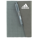 Textured Notebook & Soft-Touch Pen Set with Magnetic Closure and Silk Bookmark