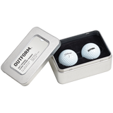 White Titleist TruFeel 2-Golf Ball Business Card Tin