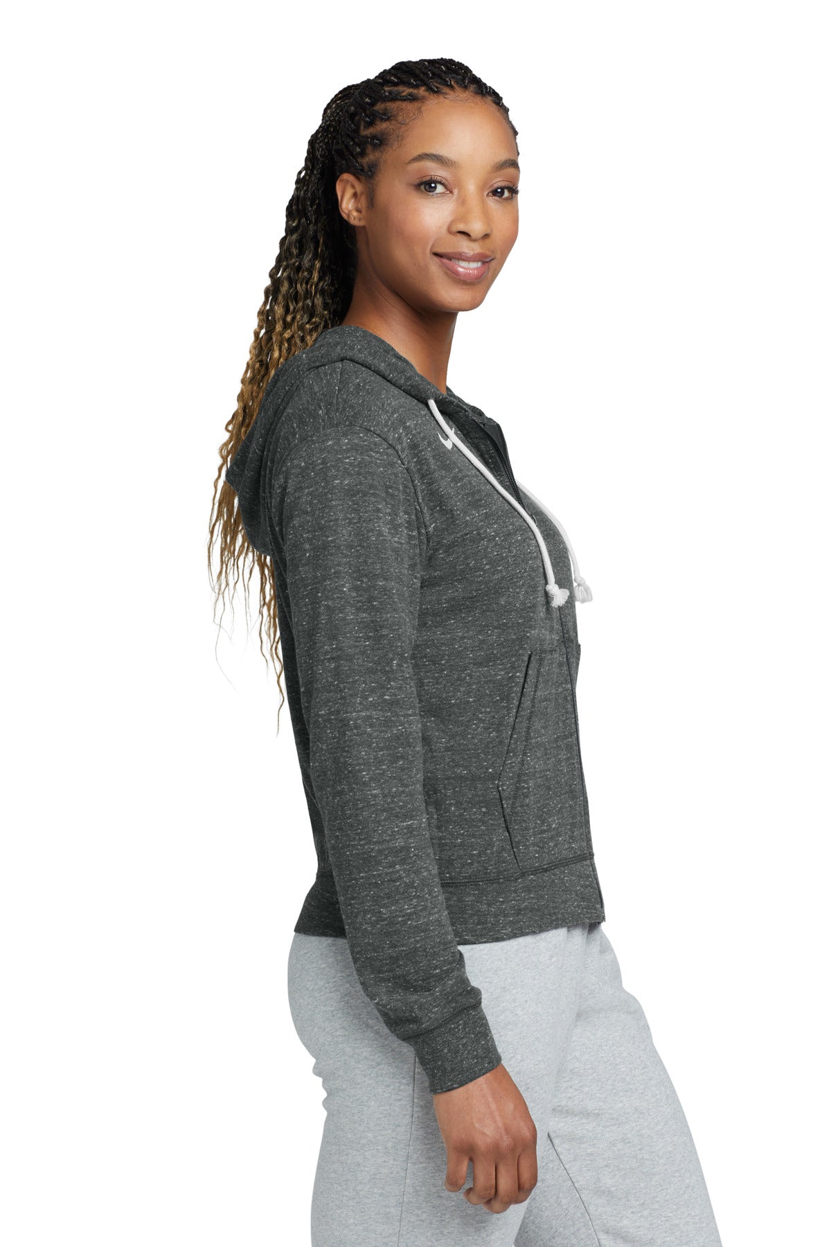 Tm Anthracite Nike Women's Gym Vintage Full-Zip Hoodie CN9402