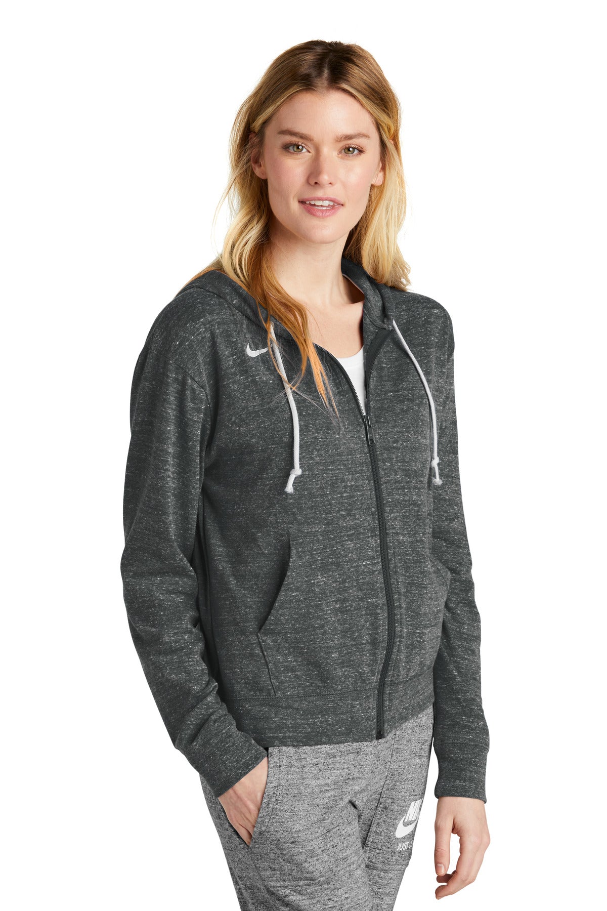 Tm Anthracite Nike Women's Gym Vintage Full-Zip Hoodie CN9402