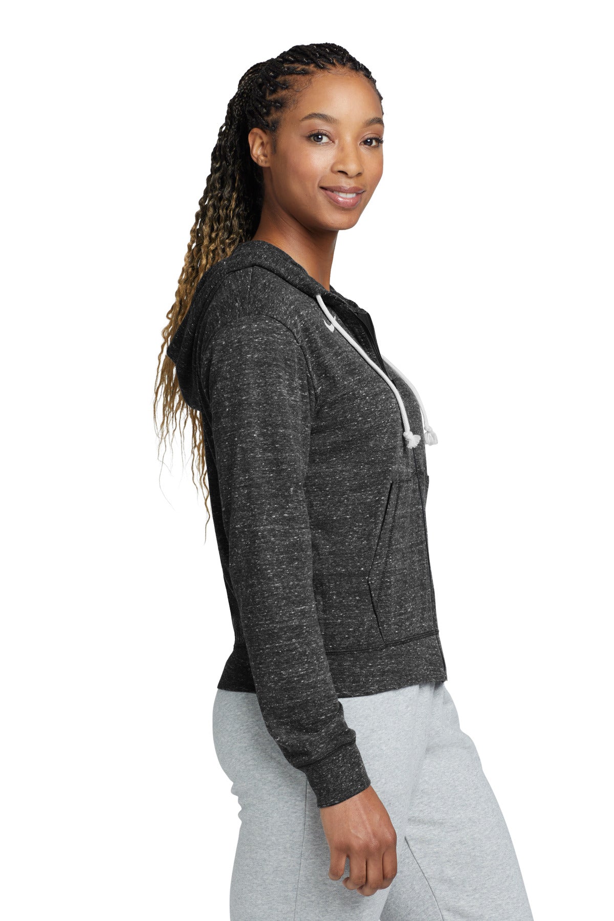 Tm Black Nike Women's Gym Vintage Full-Zip Hoodie CN9402