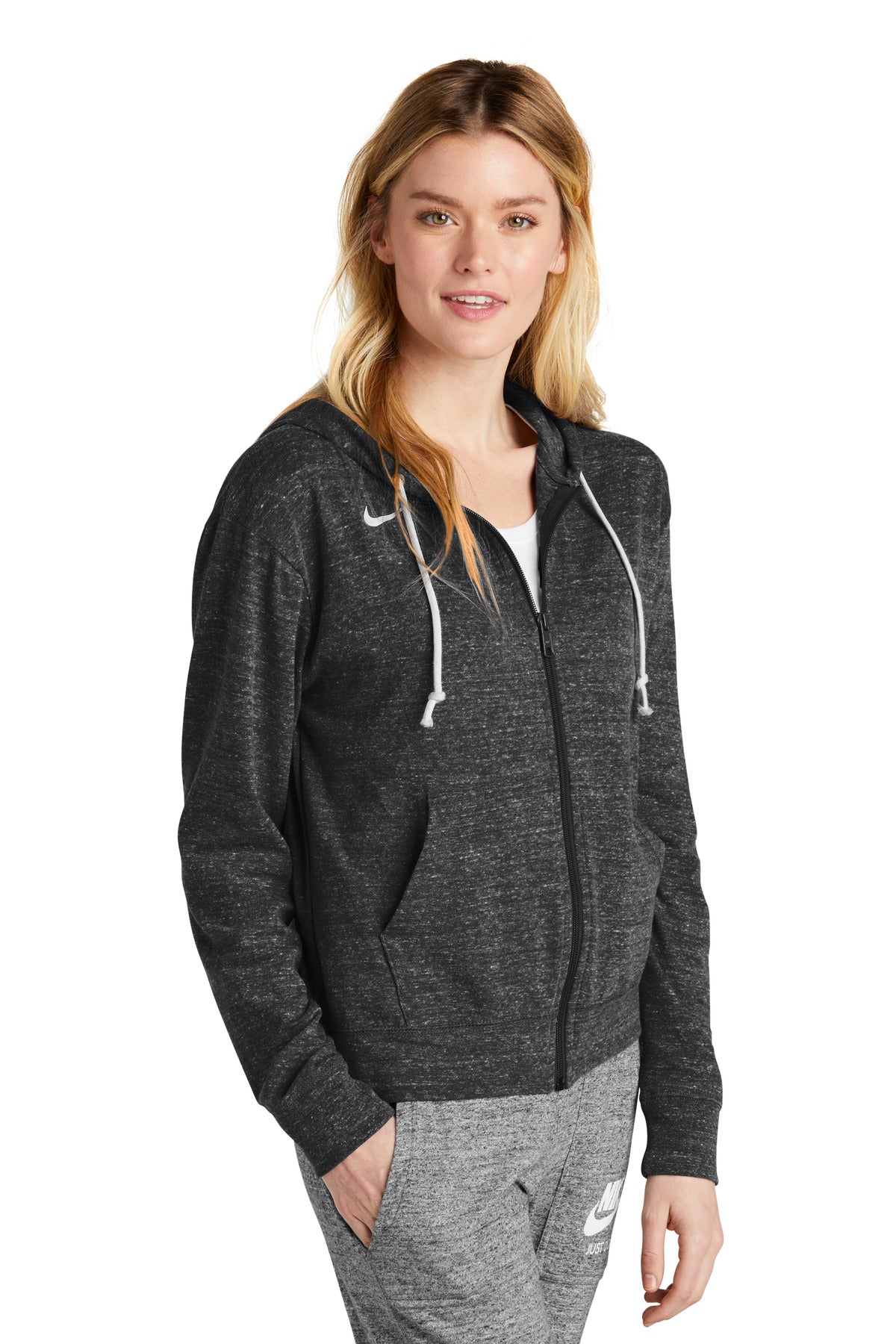 Tm Black Nike Women's Gym Vintage Full-Zip Hoodie CN9402