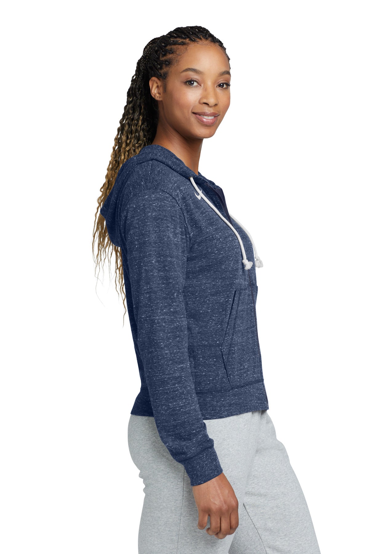 Tm Navy Nike Women's Gym Vintage Full-Zip Hoodie CN9402