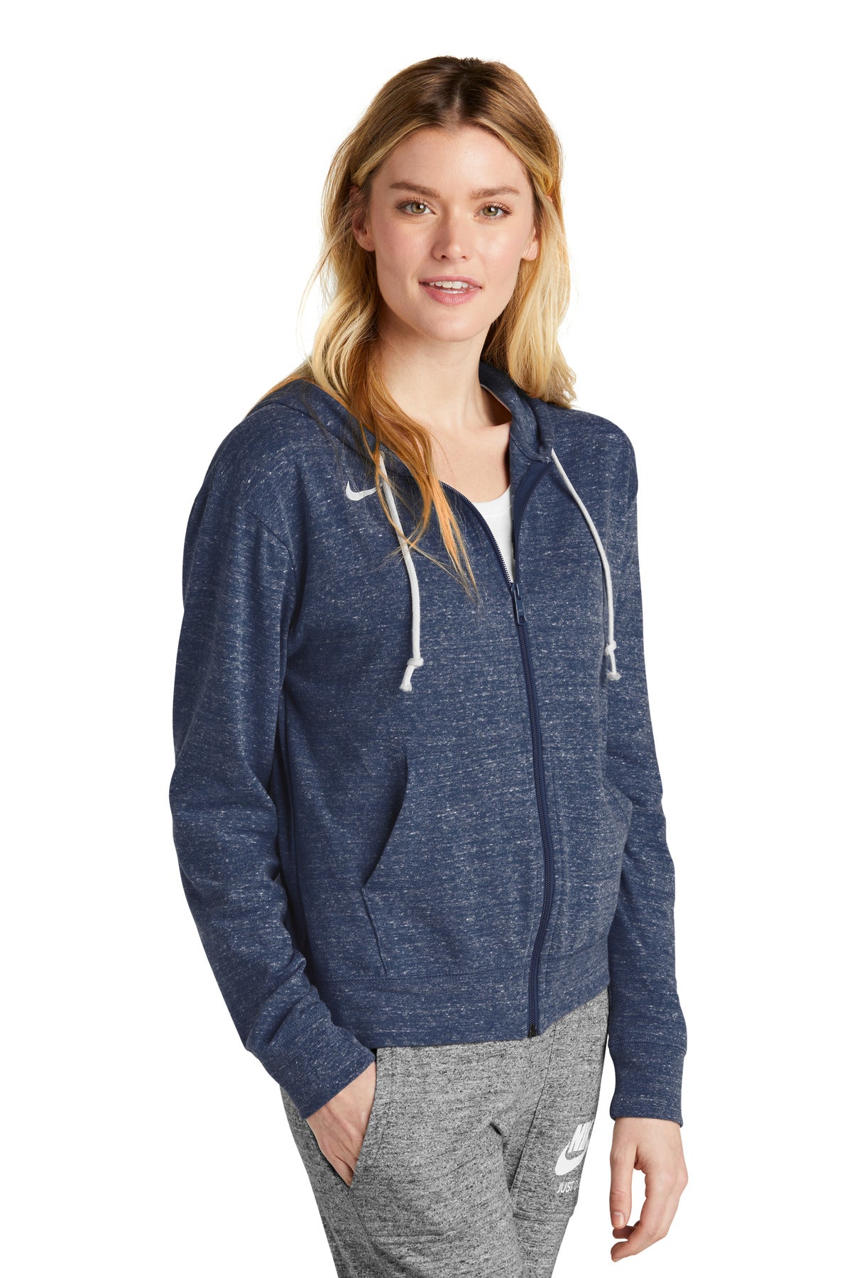 Tm Navy Nike Women's Gym Vintage Full-Zip Hoodie CN9402