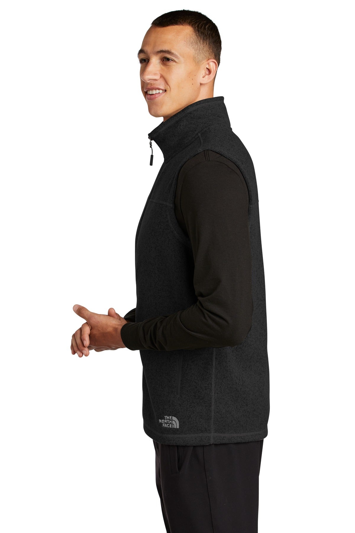TNF Black Hthr The North Face Sweater Fleece Vest NF0A47FA