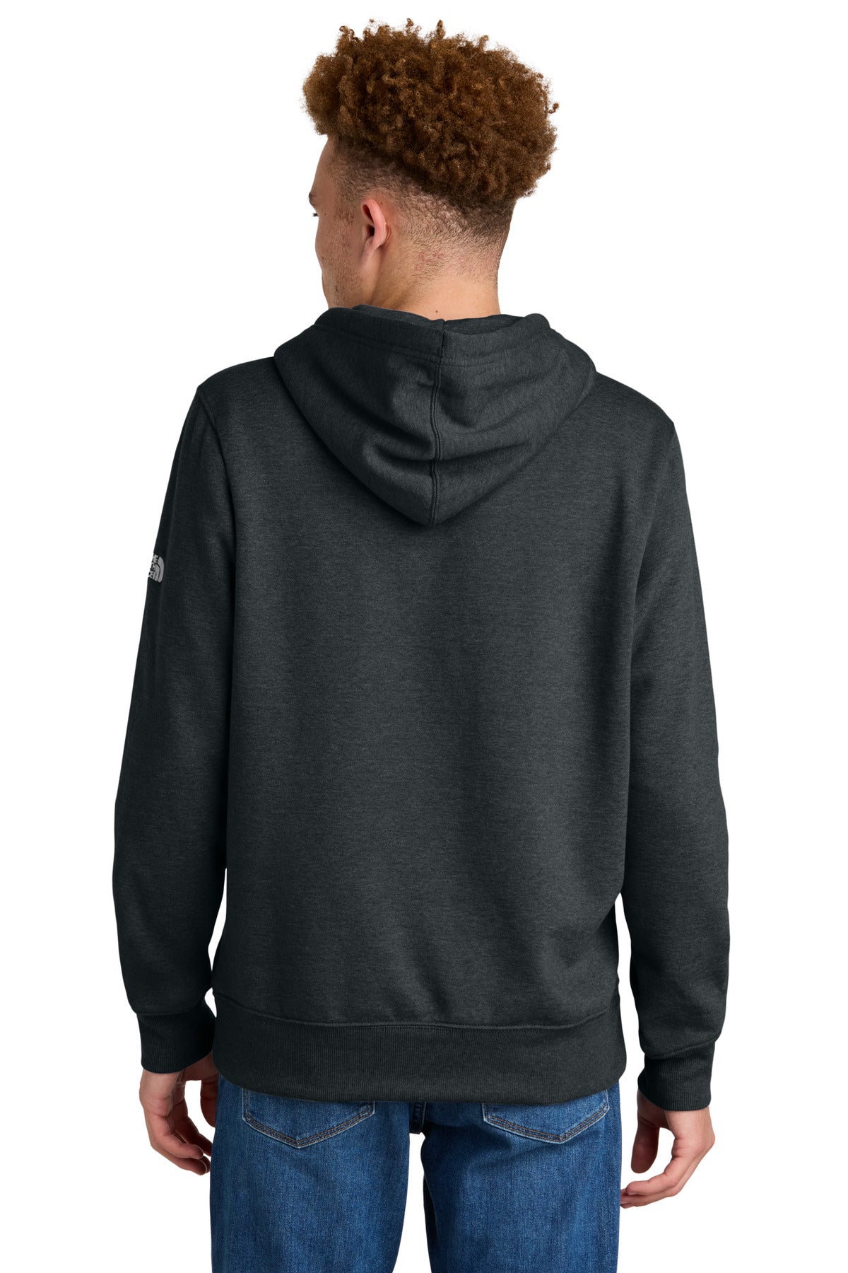 TNFBlkHthr The North Face Sleeve Logo Pullover Hoodie NF0A8AU0