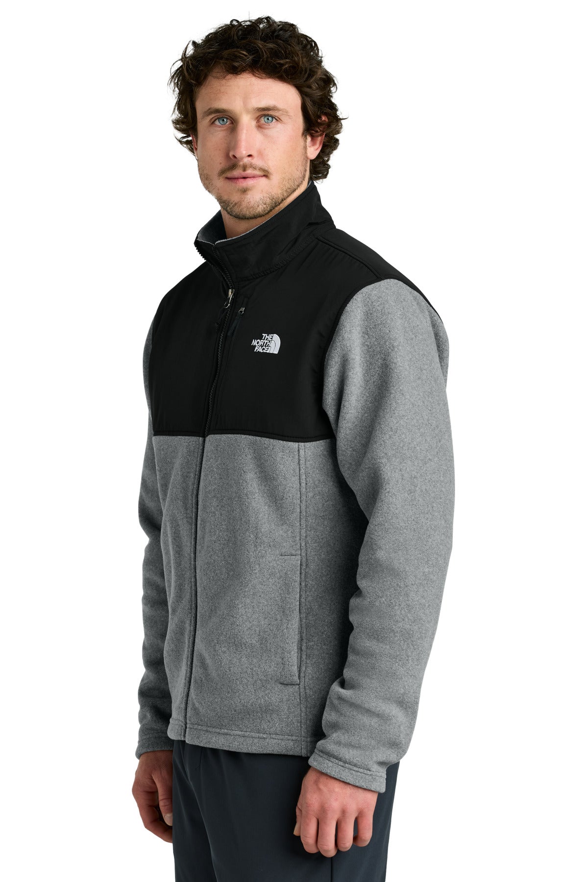 TNFMdGH/Bk The North Face Highest Peak Full-Zip Fleece Jacket NF0A8BUQ