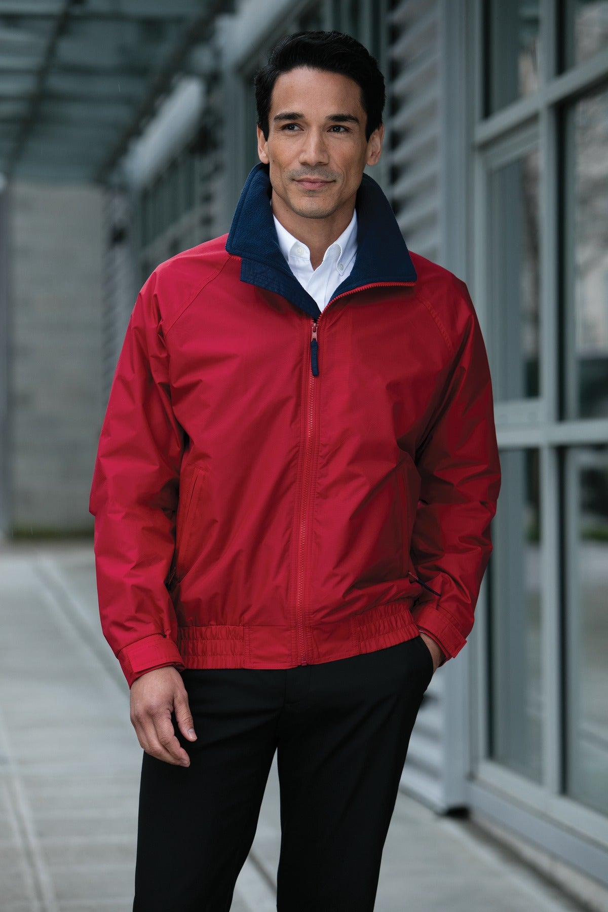 Tr Black/Tr Bk Port Authority Competitor Jacket. JP54