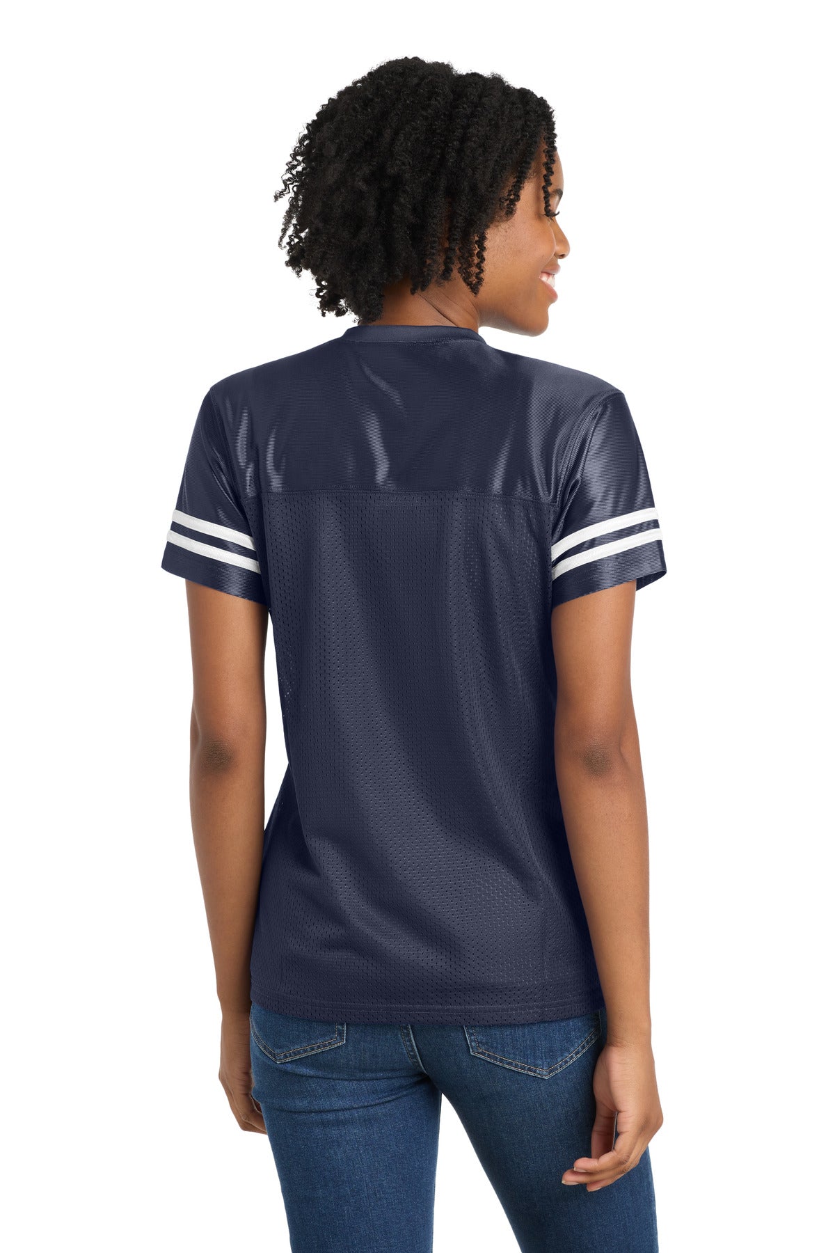 Tr Navy/White Sport-Tek Women's PosiCharge Replica Jersey. LST307