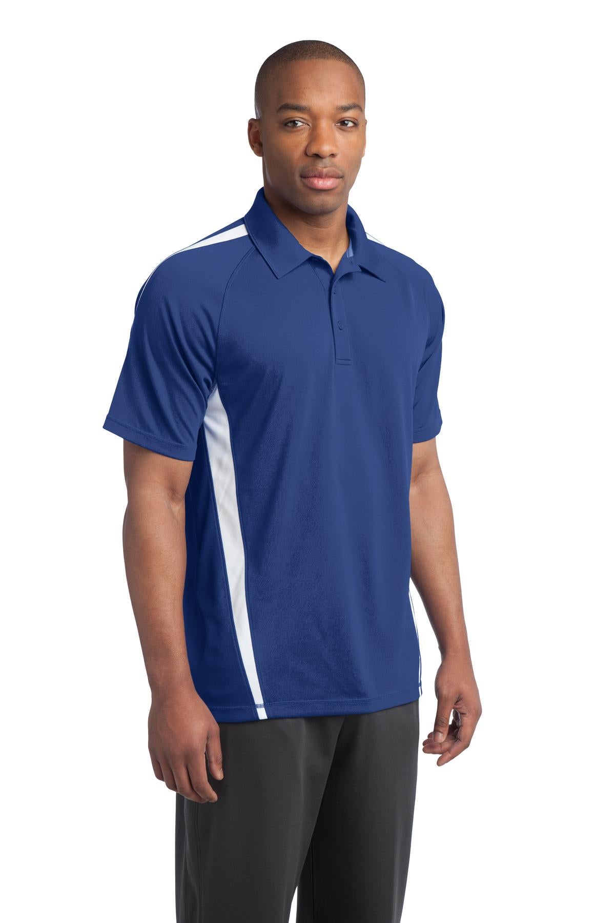 Tr Royal/White Sport-Tek PosiCharge Micro-Mesh Colorblock Polo. ST685