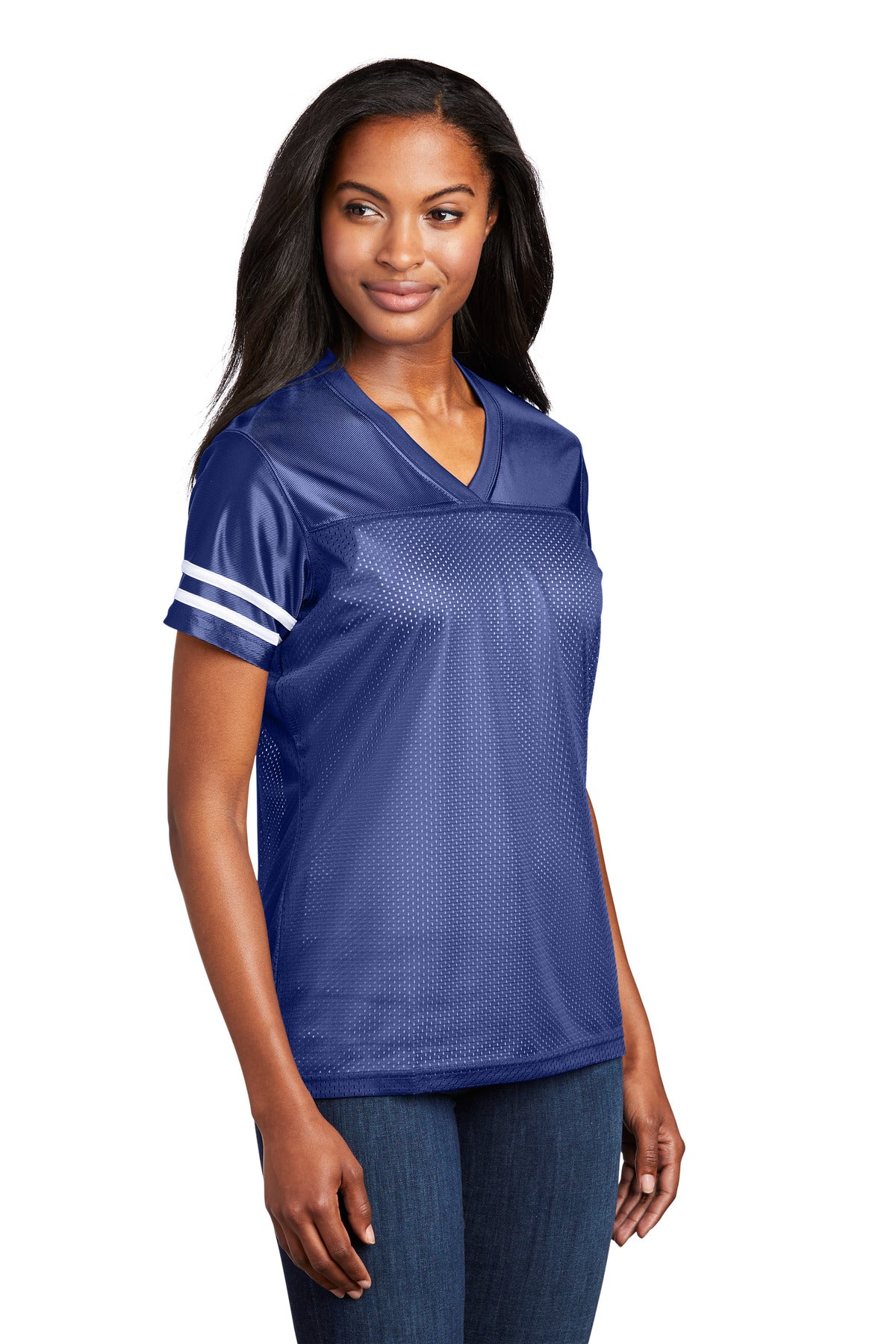 Tr Royal/White Sport-Tek Women's PosiCharge Replica Jersey. LST307