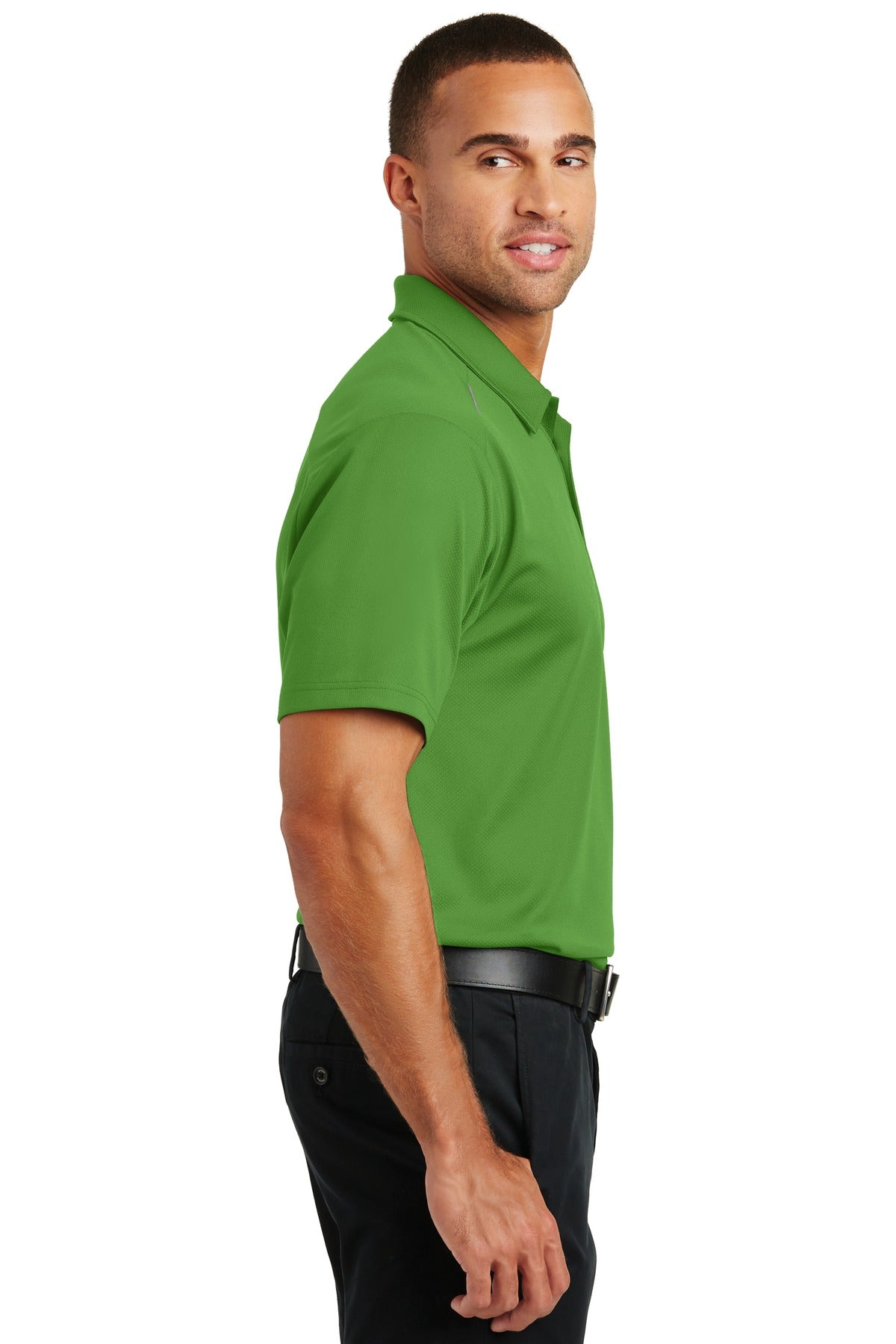 Treetop Green Port Authority Pinpoint Mesh Polo. K580