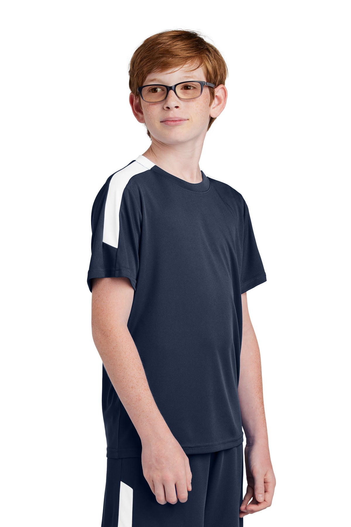 TrNv/White Sport-Tek Youth Competitor United Crew YST100