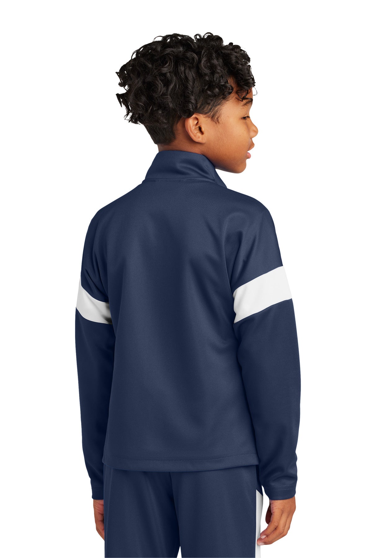 TrNv/White Sport-Tek Youth Travel Full-Zip Jacket YST800