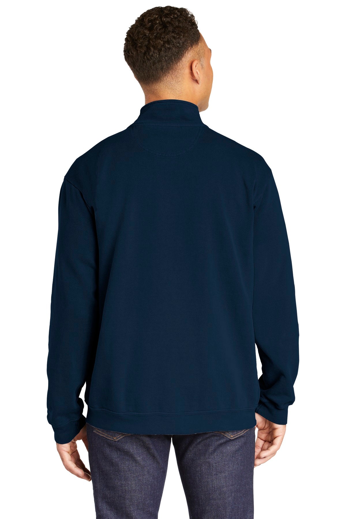 True Navy COMFORT COLORS Ring Spun 1/4-Zip Sweatshirt. 1580