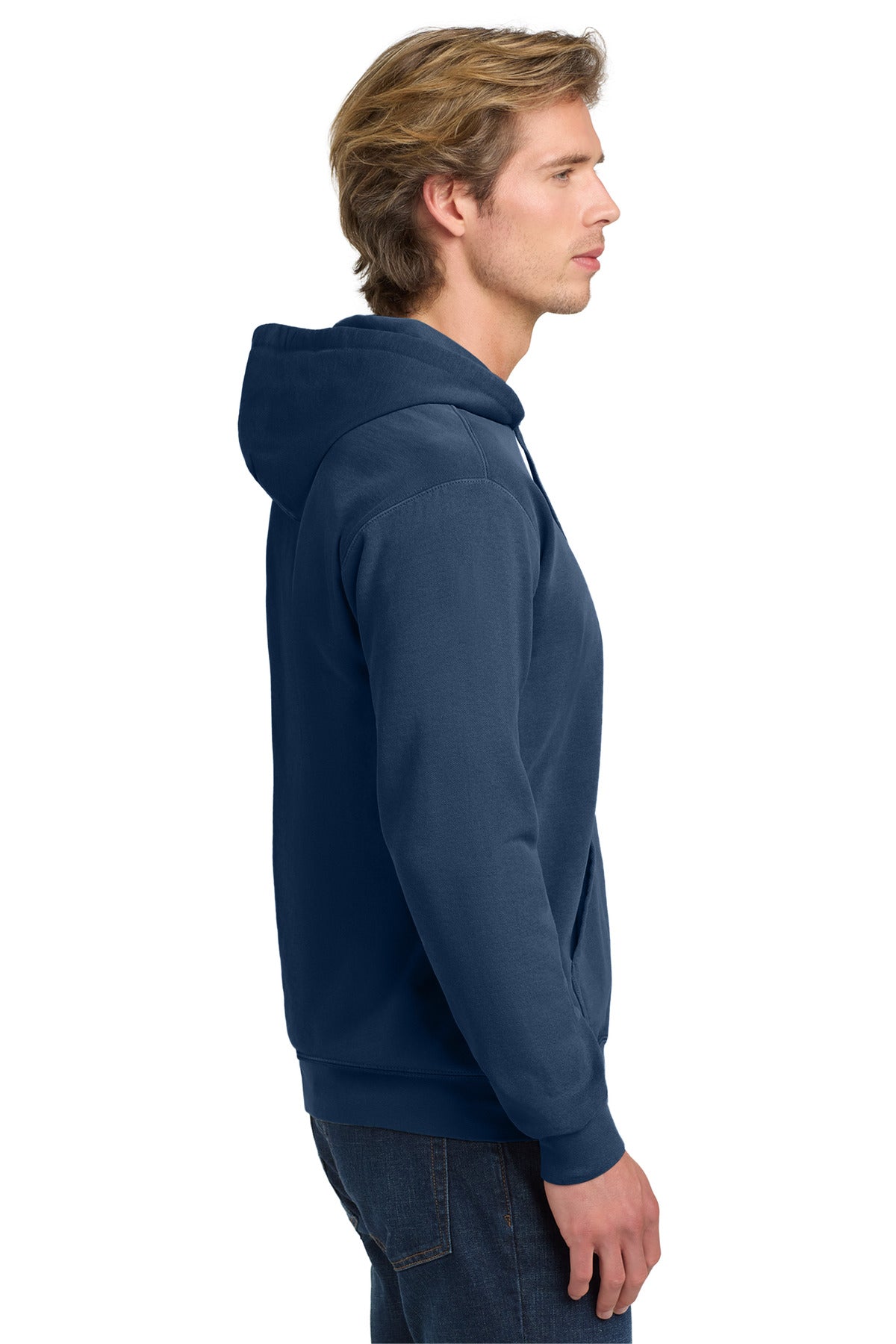True Navy COMFORT COLORS Ring Spun Hooded Sweatshirt. 1567
