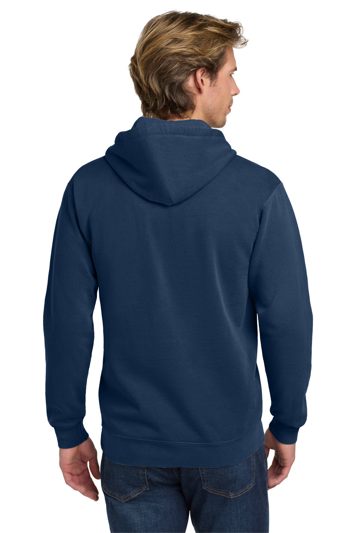 True Navy COMFORT COLORS Ring Spun Hooded Sweatshirt. 1567