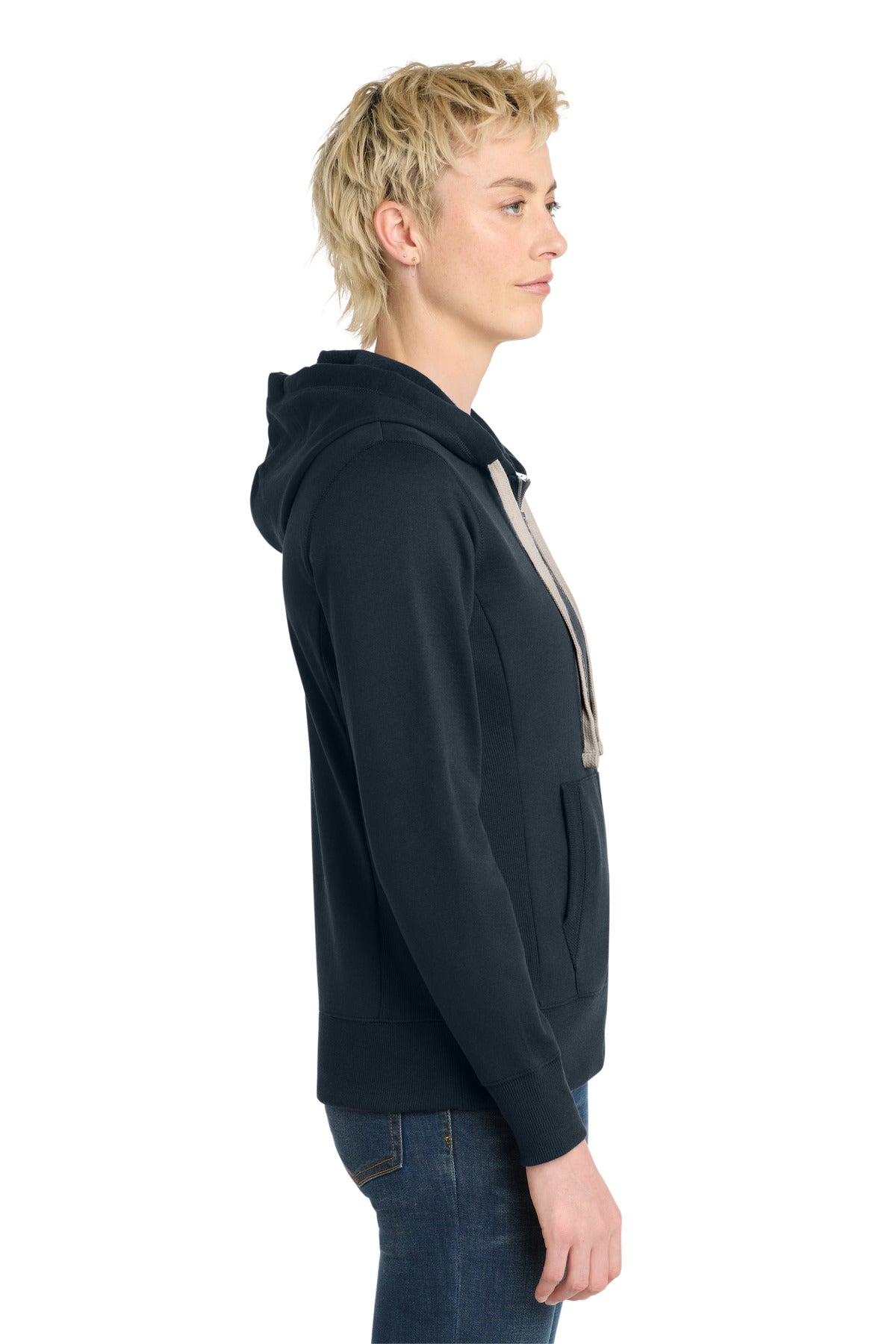 True Navy District Women's Re-Fleece Full-Zip Hoodie DT8103