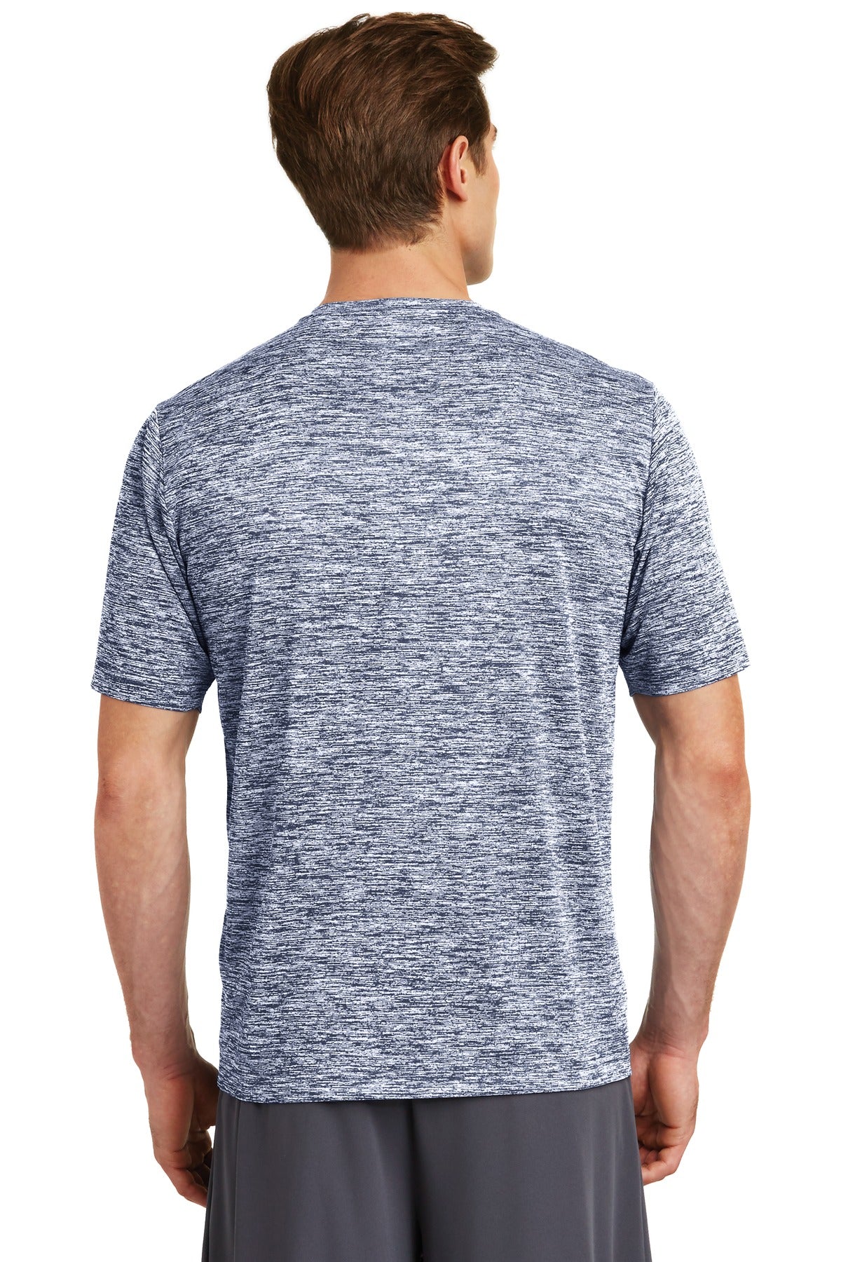 True Navy Elec Sport-Tek PosiCharge Electric Heather Tee. ST390