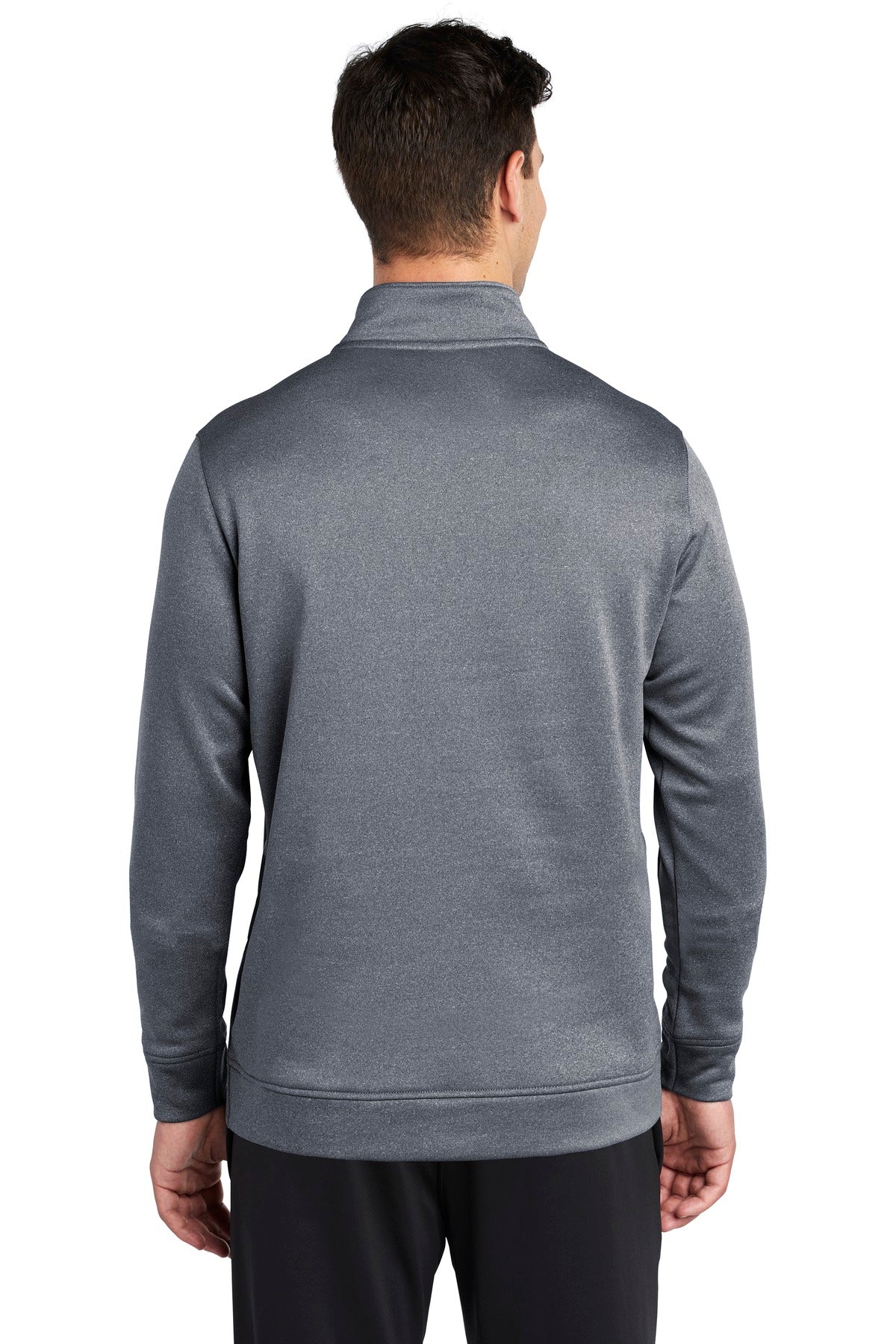 True Navy Hthr Sport-Tek PosiCharge Sport-Wick Heather Fleece 1/4-Zip Pullover. ST263