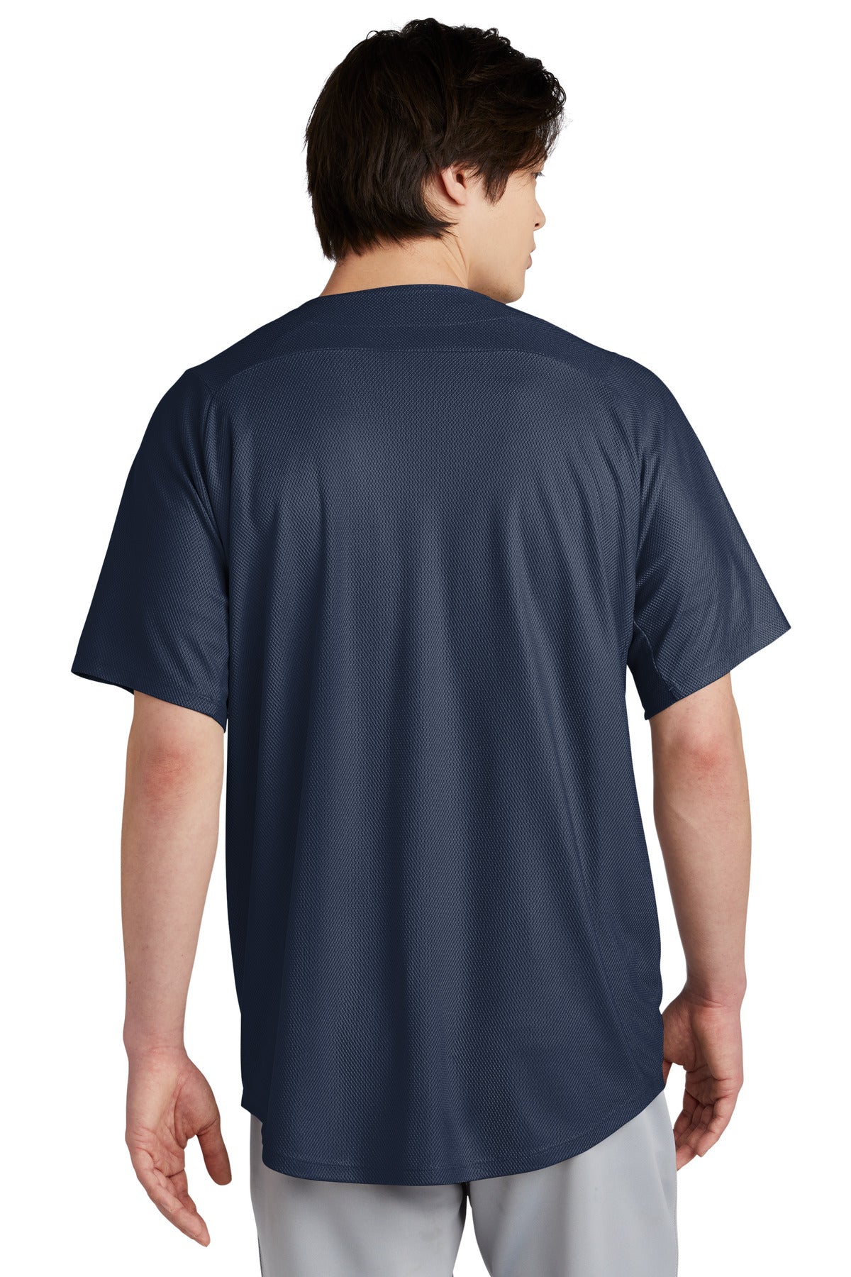 True Navy New Era Diamond Era Full-Button Jersey. NEA220