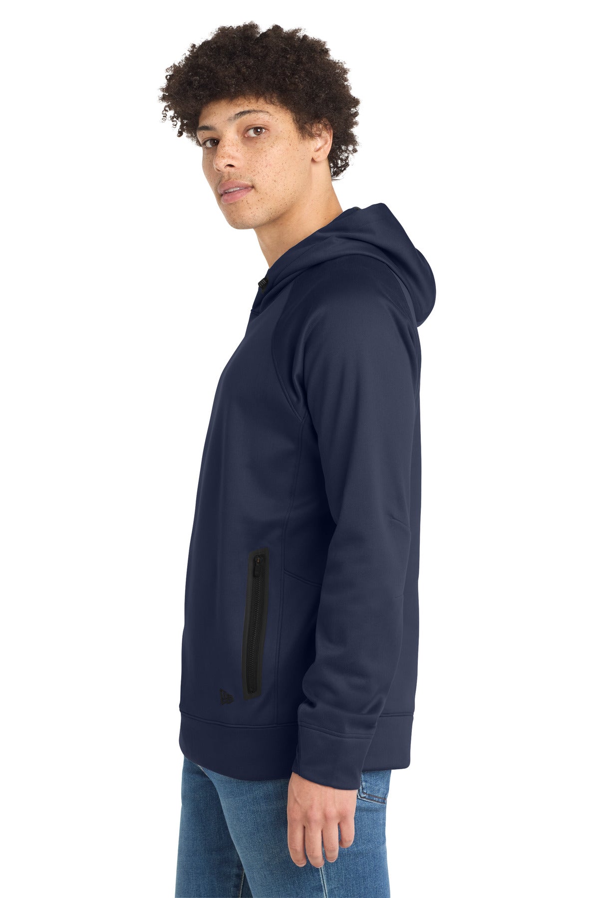 True Navy New Era Venue Fleece Pullover Hoodie. NEA520