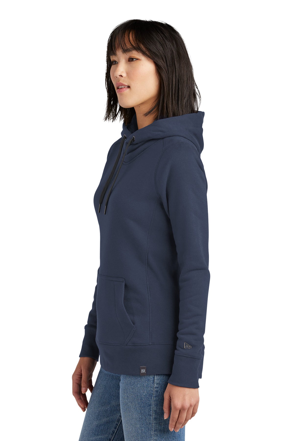 True Navy New Era Women's French Terry Pullover Hoodie. LNEA500