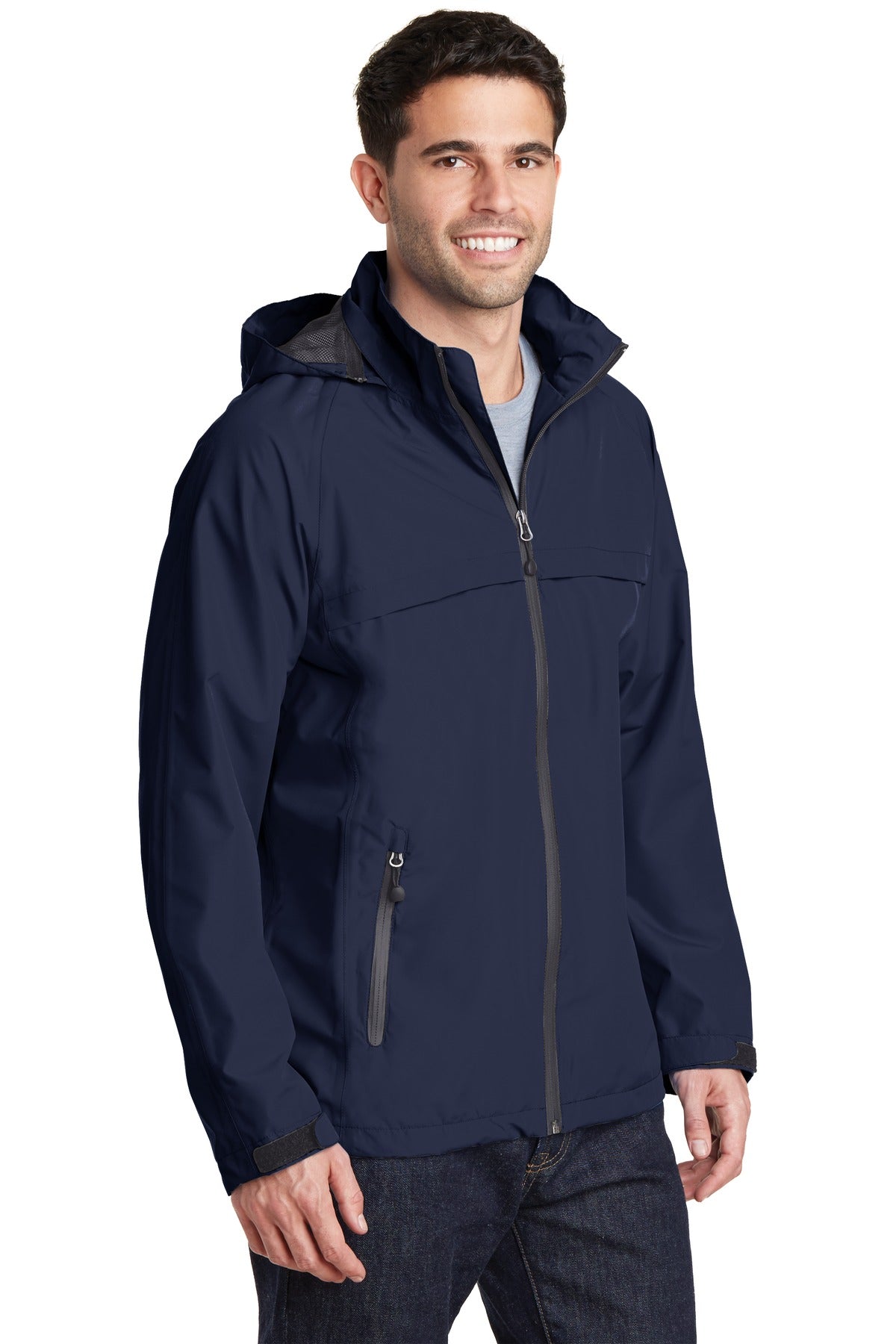 True Navy Port Authority Torrent Waterproof Jacket. J333