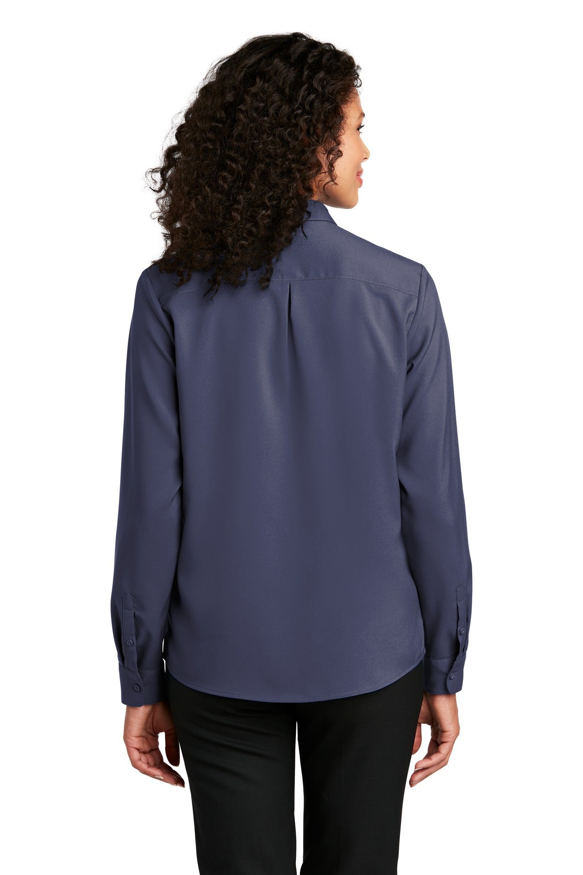 True Navy Port Authority Women's Long Sleeve Performance Staff Shirt LW401