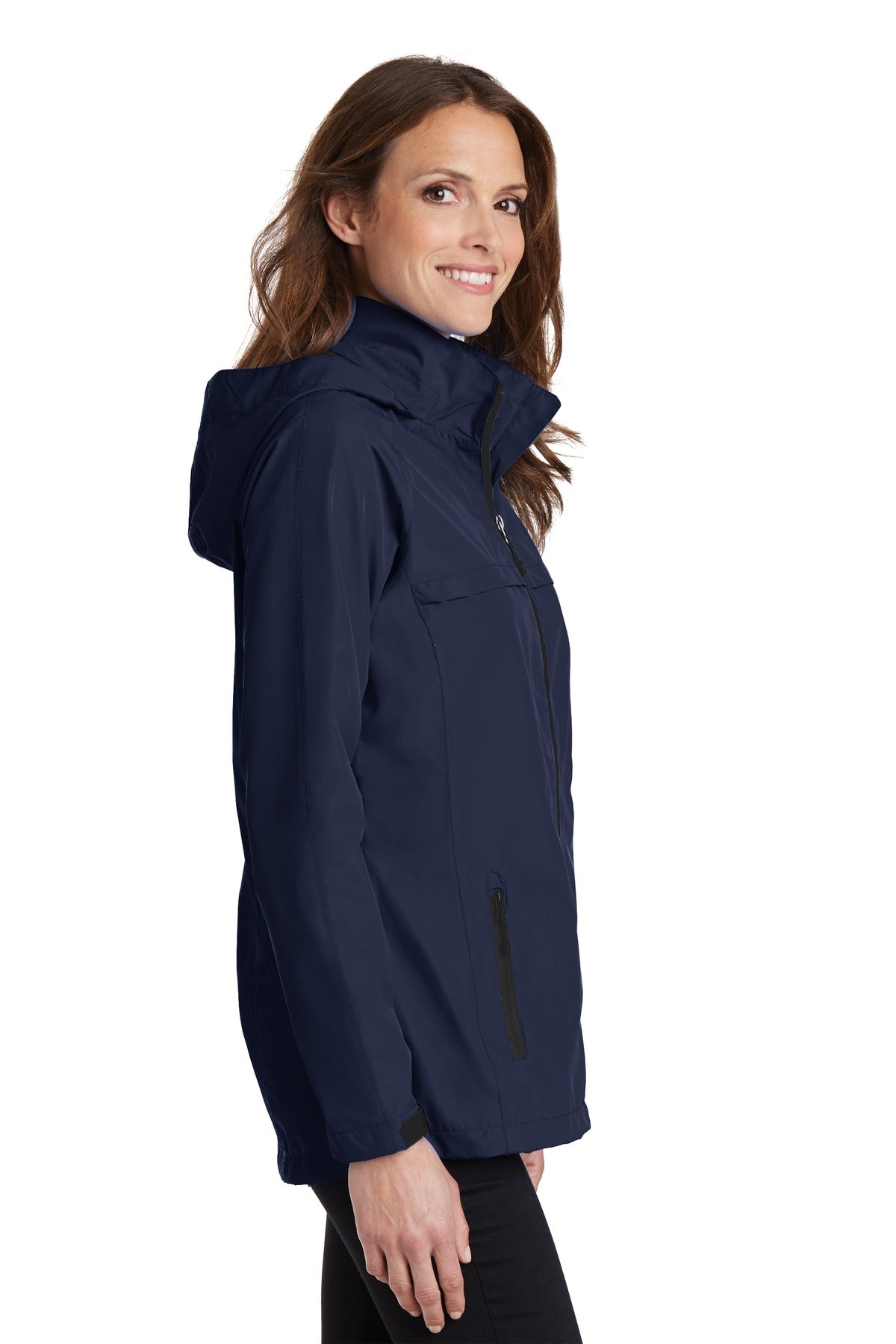 True Navy Port Authority Women's Torrent Waterproof Jacket. L333