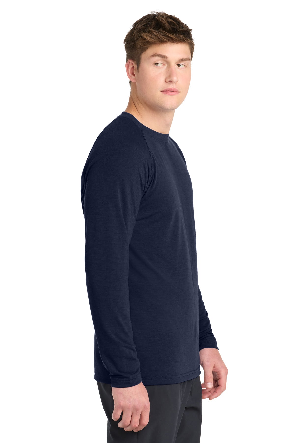 True Navy Sport-Tek Long Sleeve Ultimate Performance Crew. ST700LS