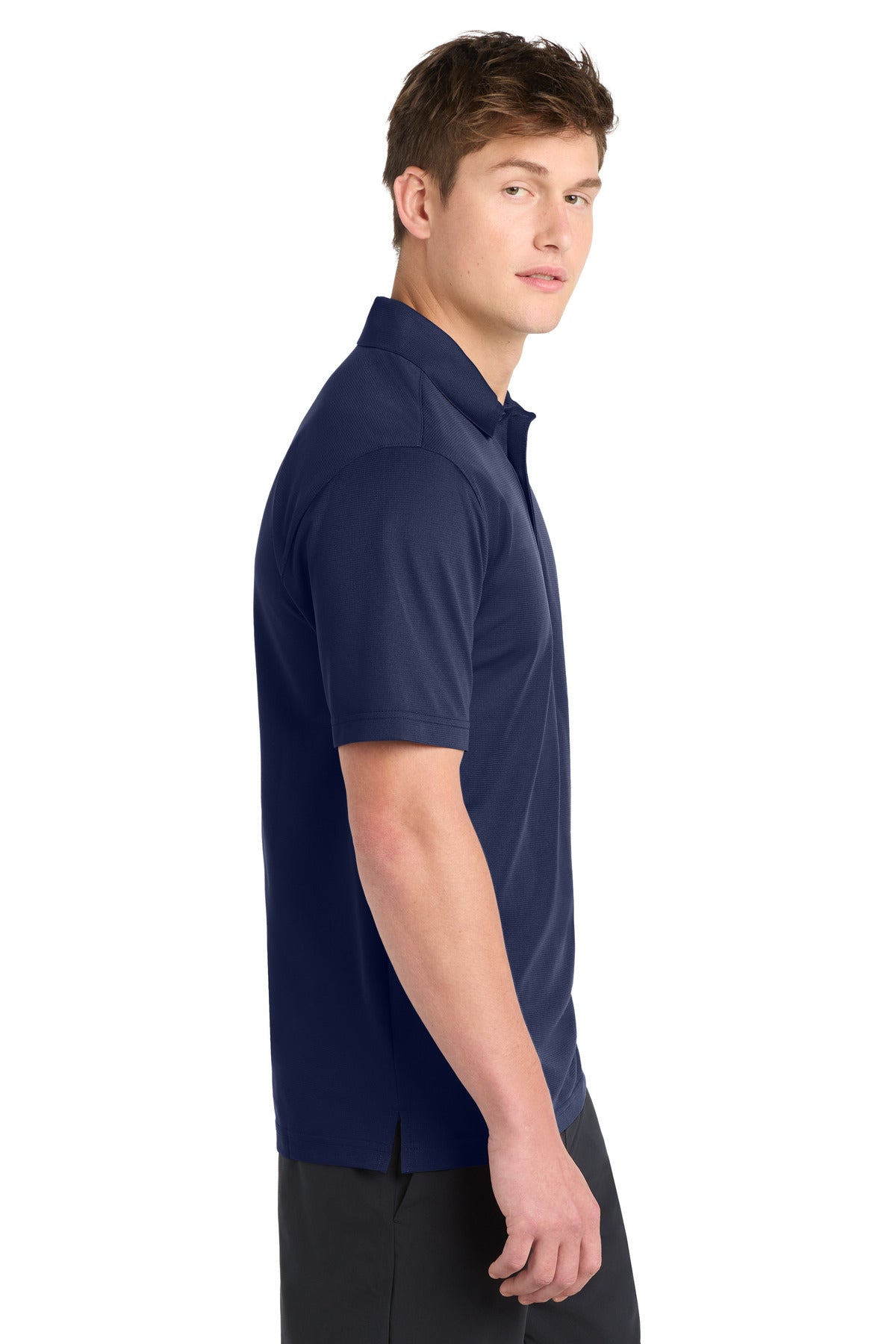 True Navy Sport-Tek PosiCharge Active Textured Polo. ST690