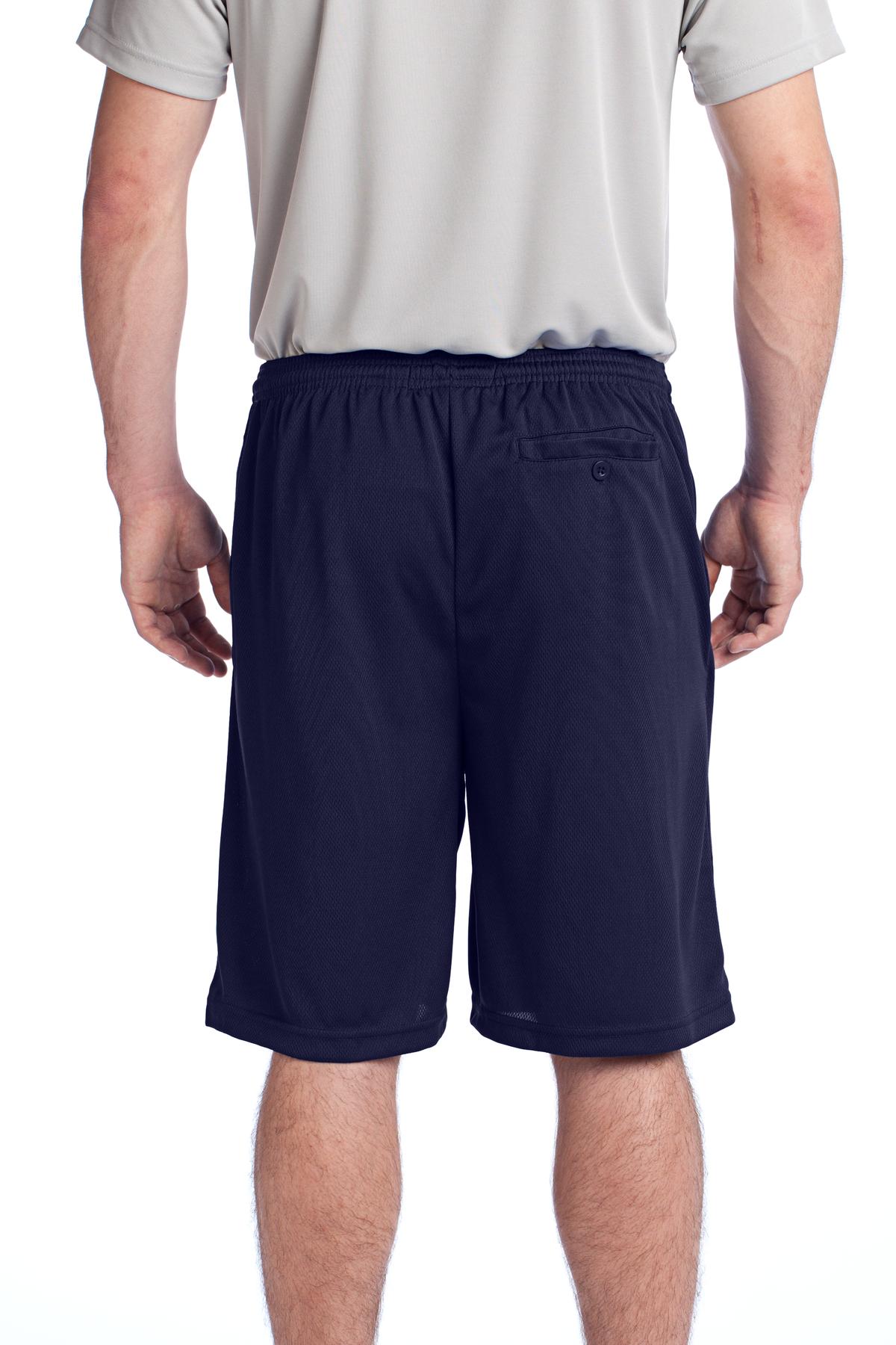 True Navy Sport-Tek PosiCharge Tough Mesh Pocket Short. ST312