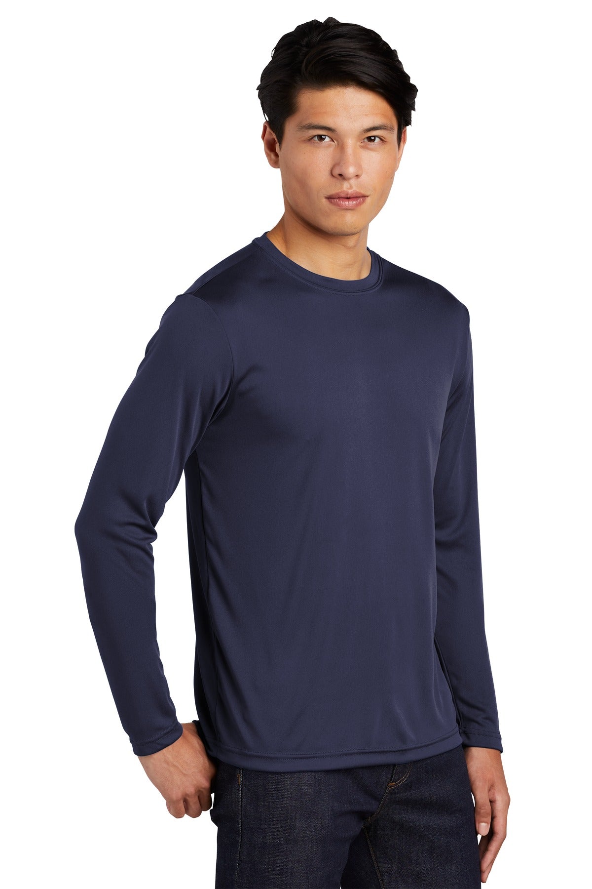 True Navy Sport-Tek Tall Long Sleeve PosiCharge Competitor Tee. TST350LS