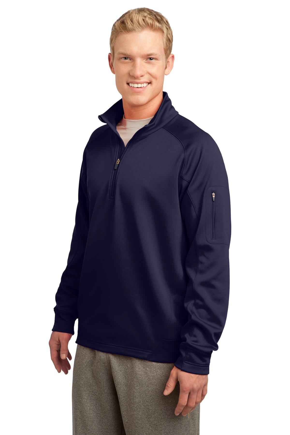 True Navy Sport-Tek Tech Fleece 1/4-Zip Pullover. F247