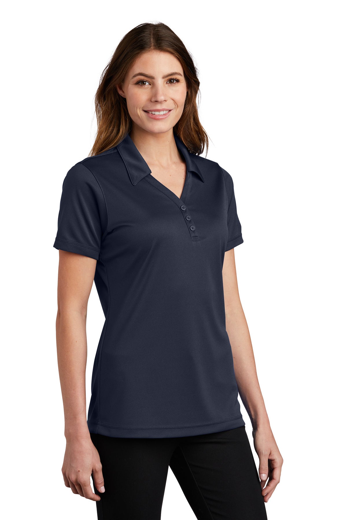 True Navy Sport-Tek Women's PosiCharge Micro-Mesh Polo. LST680
