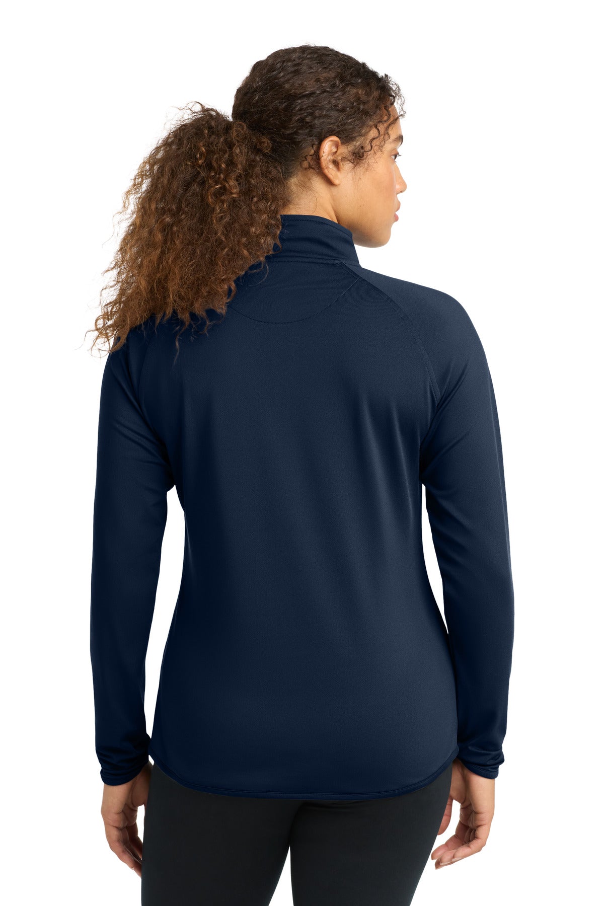 True Navy Sport-Tek Women's Sport-Wick Stretch 1/4-Zip Pullover. LST850