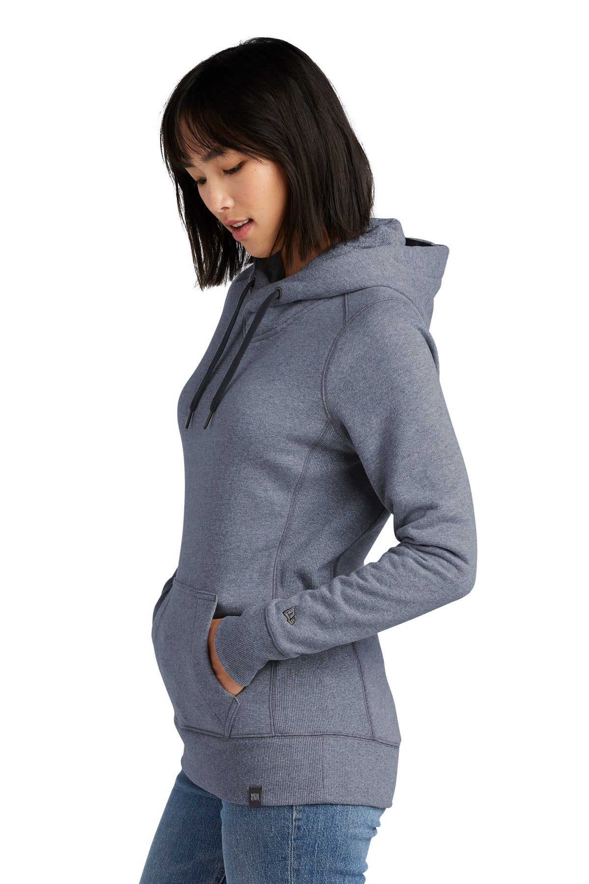 True Navy Twst New Era Women's French Terry Pullover Hoodie. LNEA500