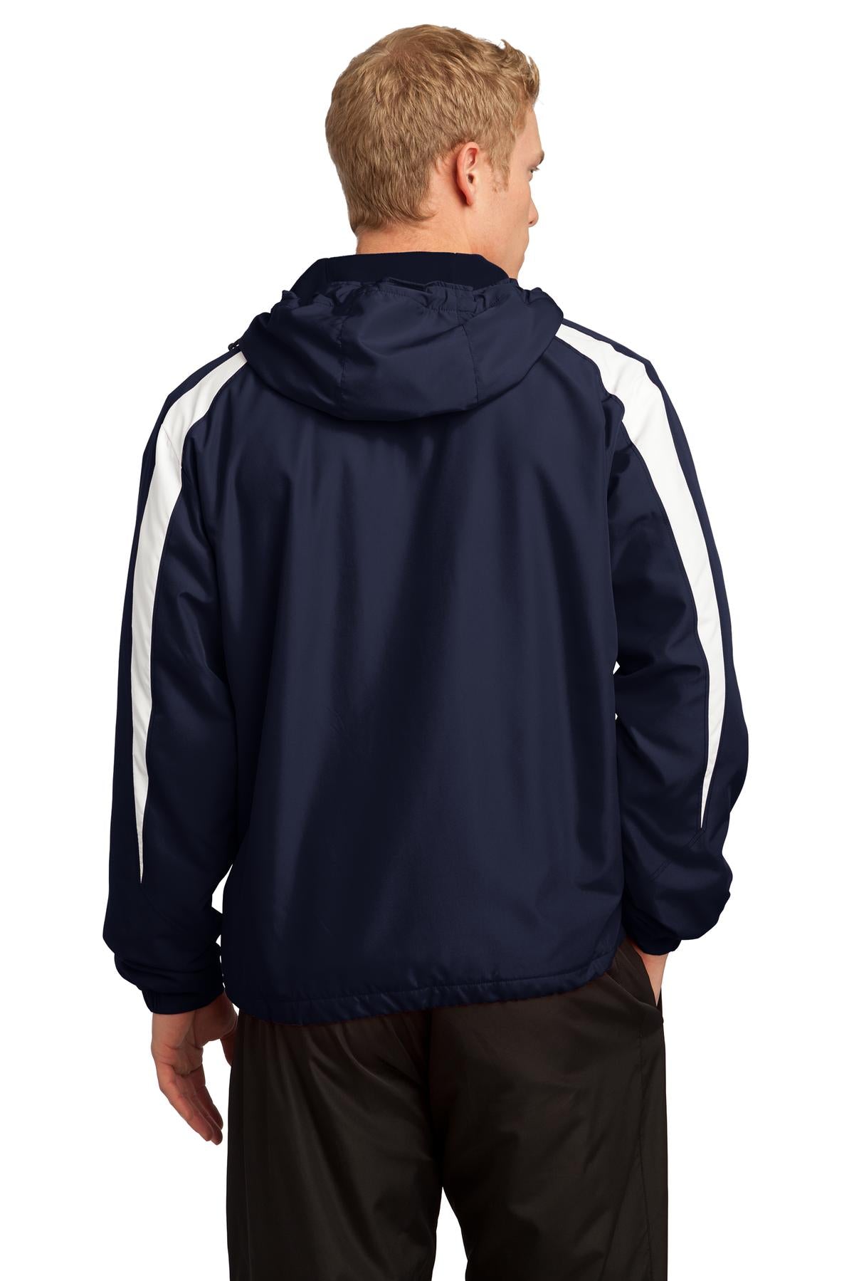 True Navy/Wht Sport-Tek Fleece-Lined Colorblock Jacket. JST81